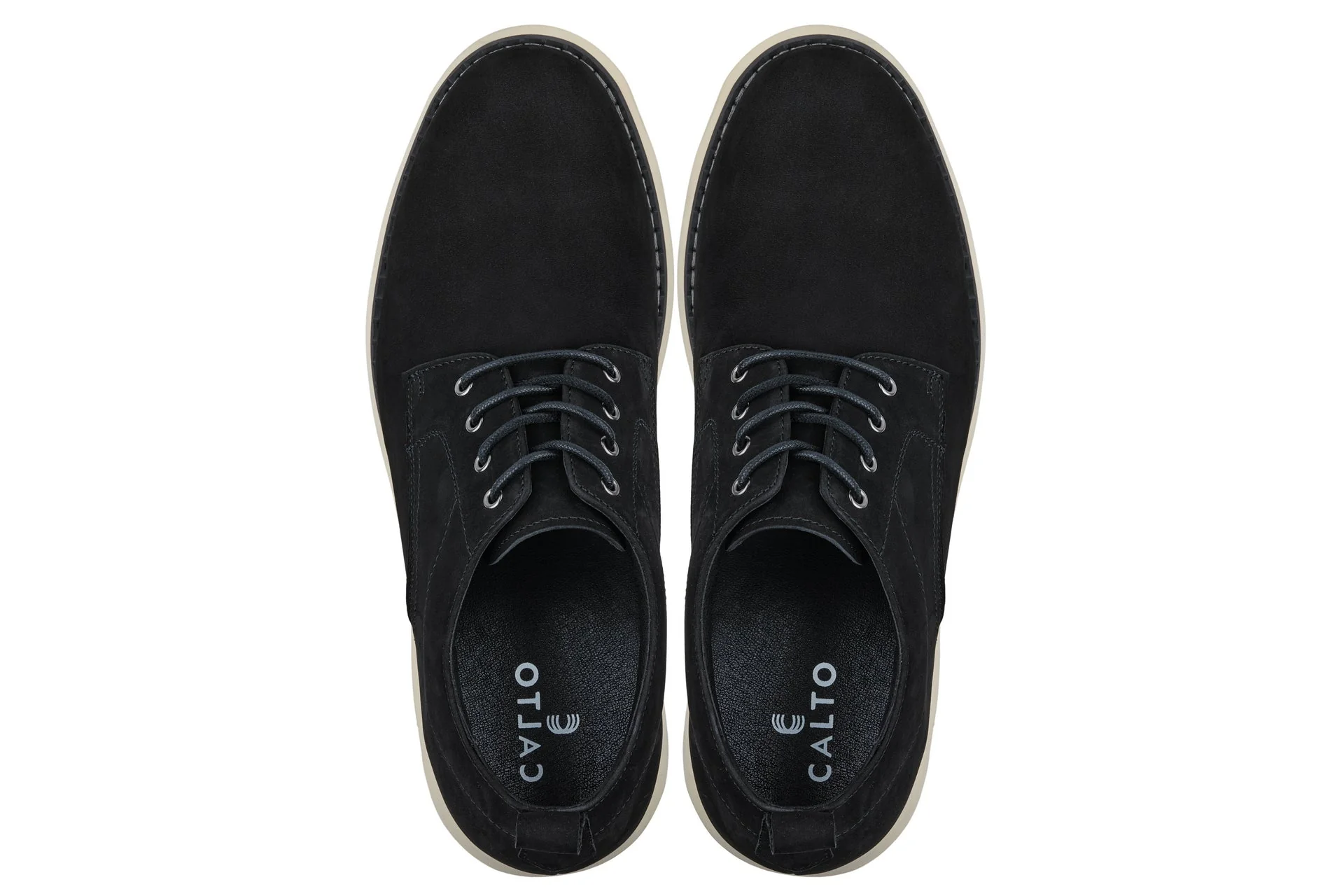 Y7261 - 2.8 Inches Taller (Black) - Nubuck Upper Wedge Sole Men's Work Boots - Image 4