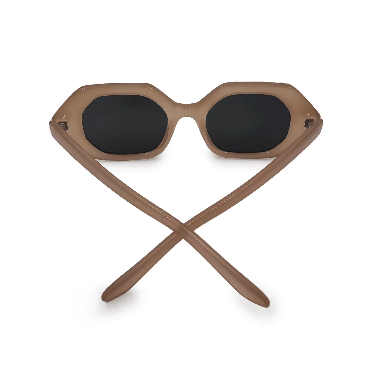 Geometric Unisex Sunglasses - Nude - Image 3