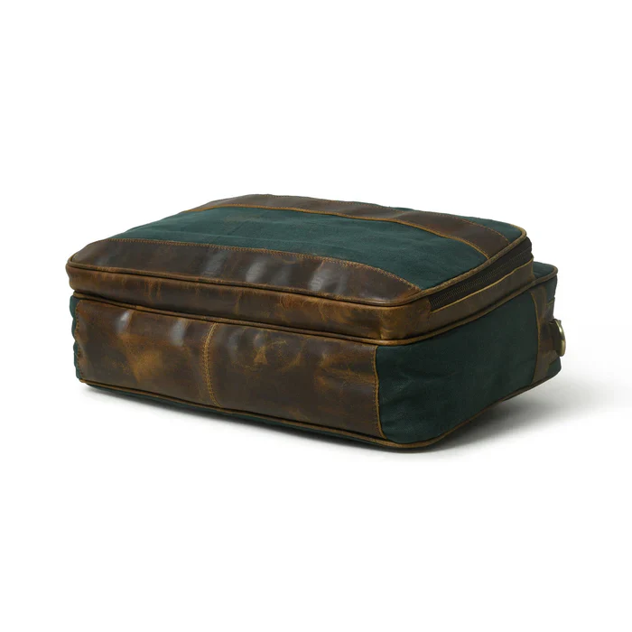 Canvas Green Briefcase - Image 4