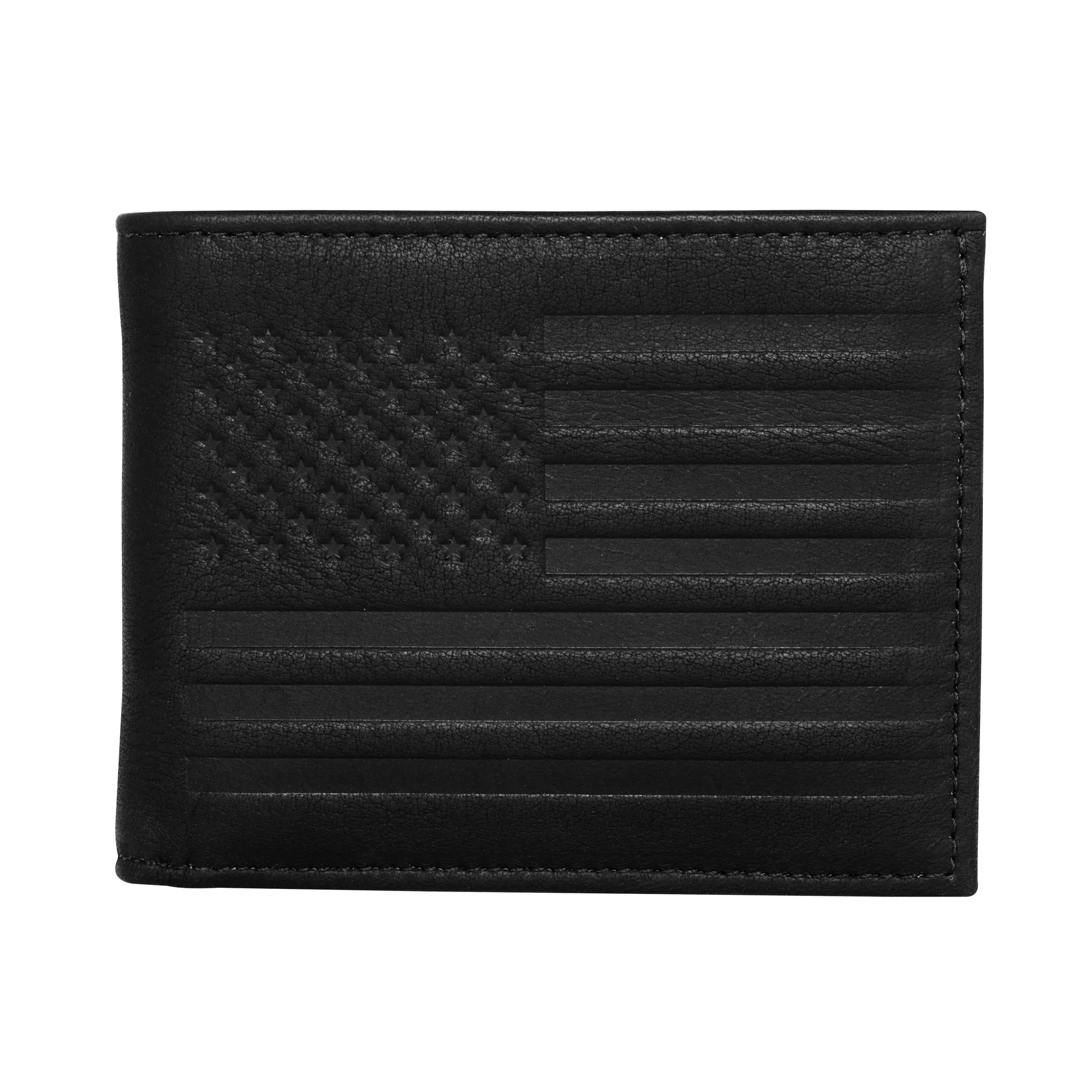 Carry-It-All Bifold Men's Leather Wallet (American Flag optional) - Image 19