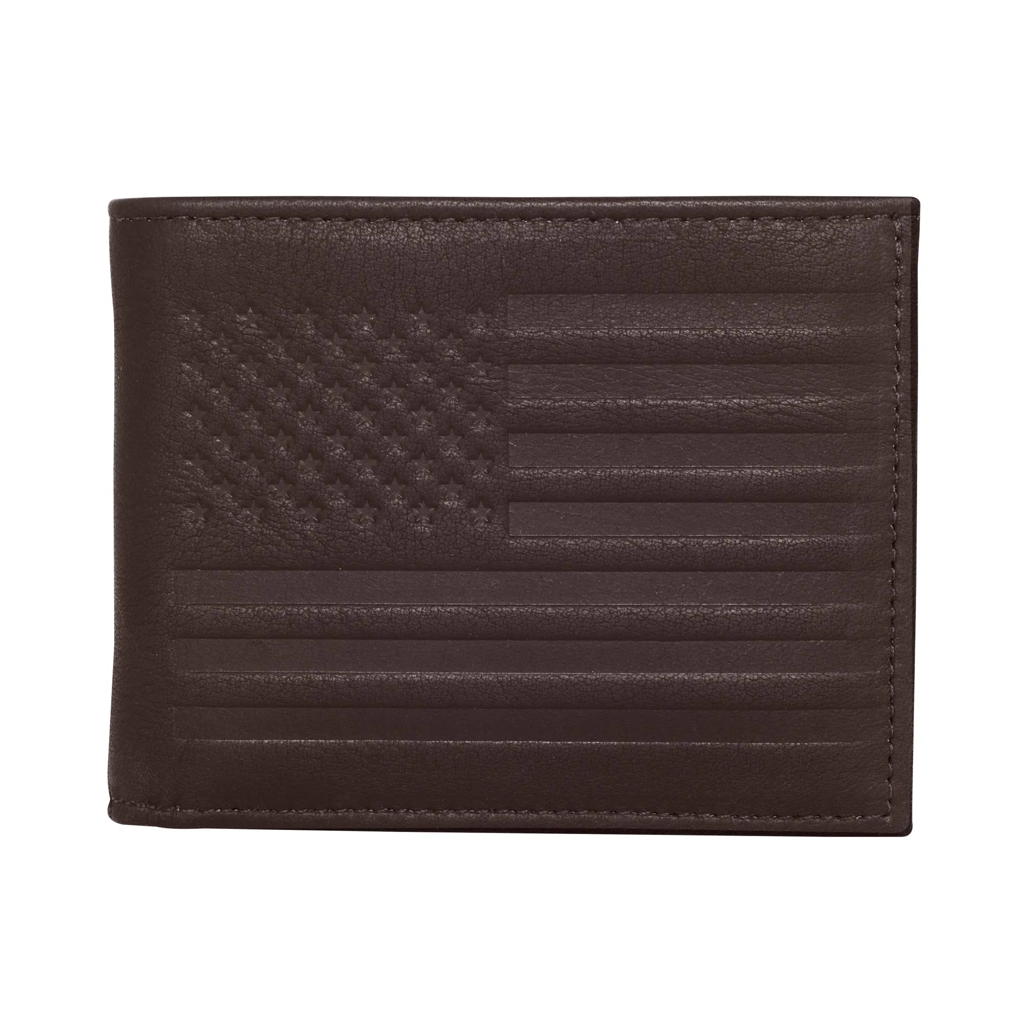Carry-It-All Bifold Men's Leather Wallet (American Flag optional) - Image 30