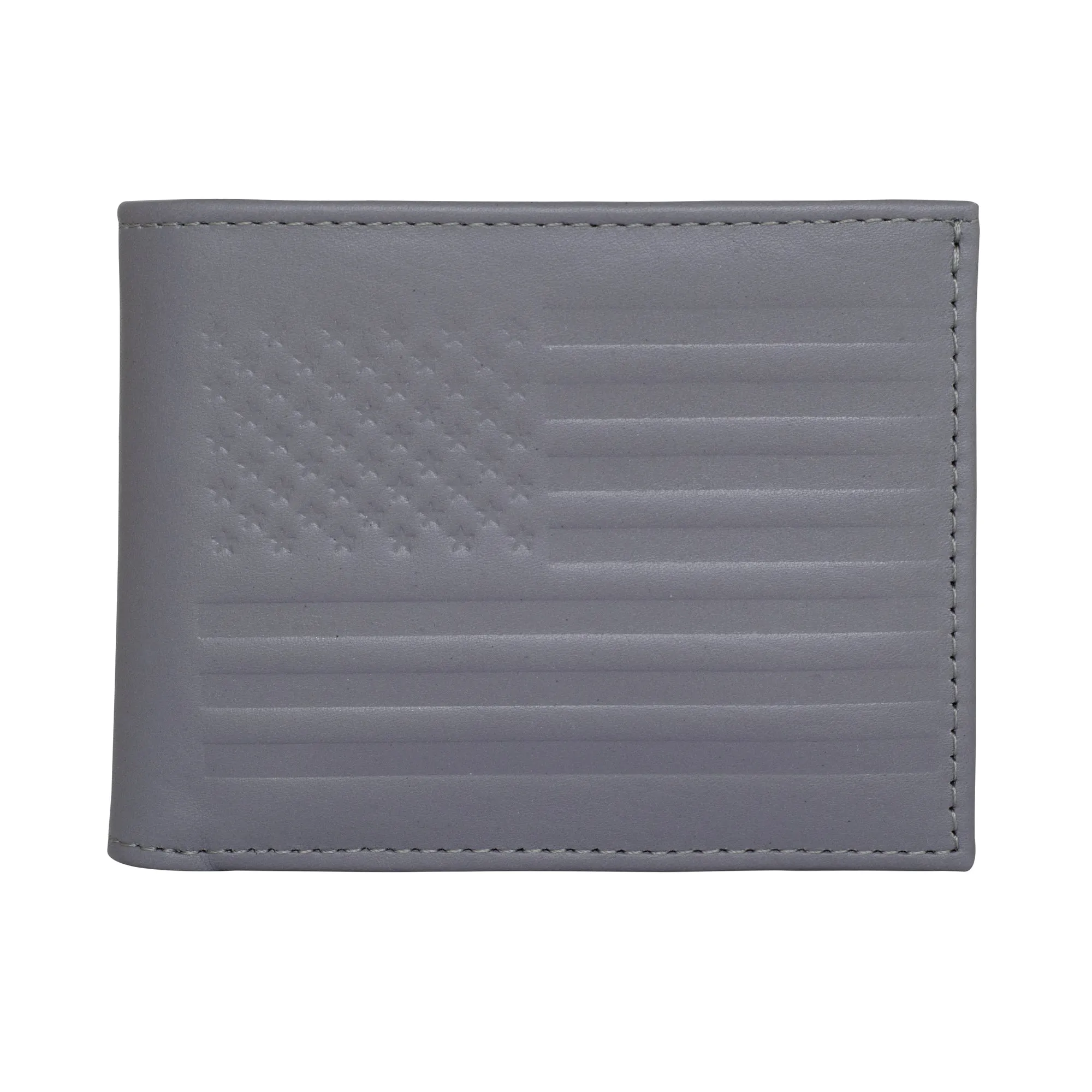 Carry-It-All Bifold Men's Leather Wallet (American Flag optional) - Image 32