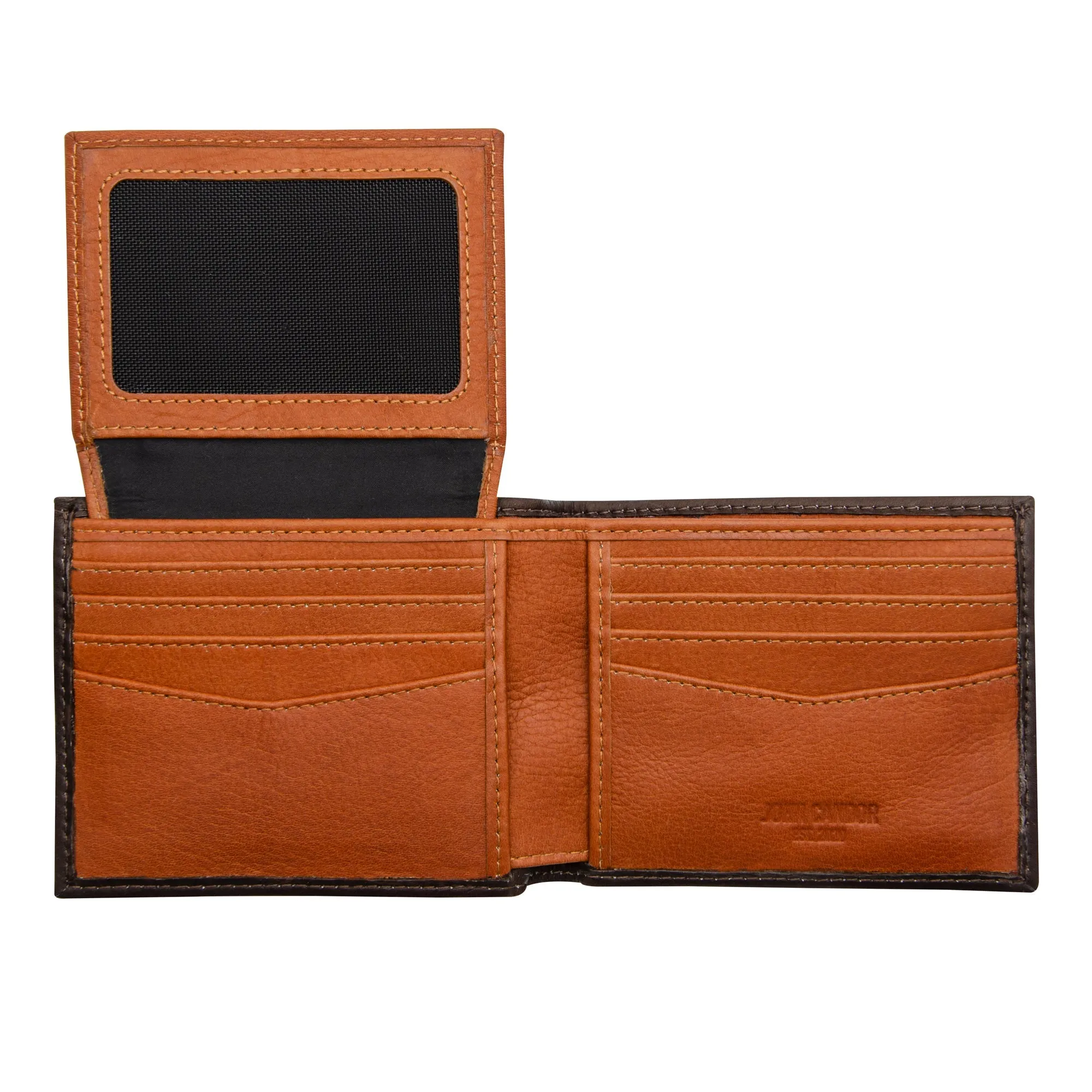 Carry-It-All Bifold Men's Leather Wallet (American Flag optional) - Image 42