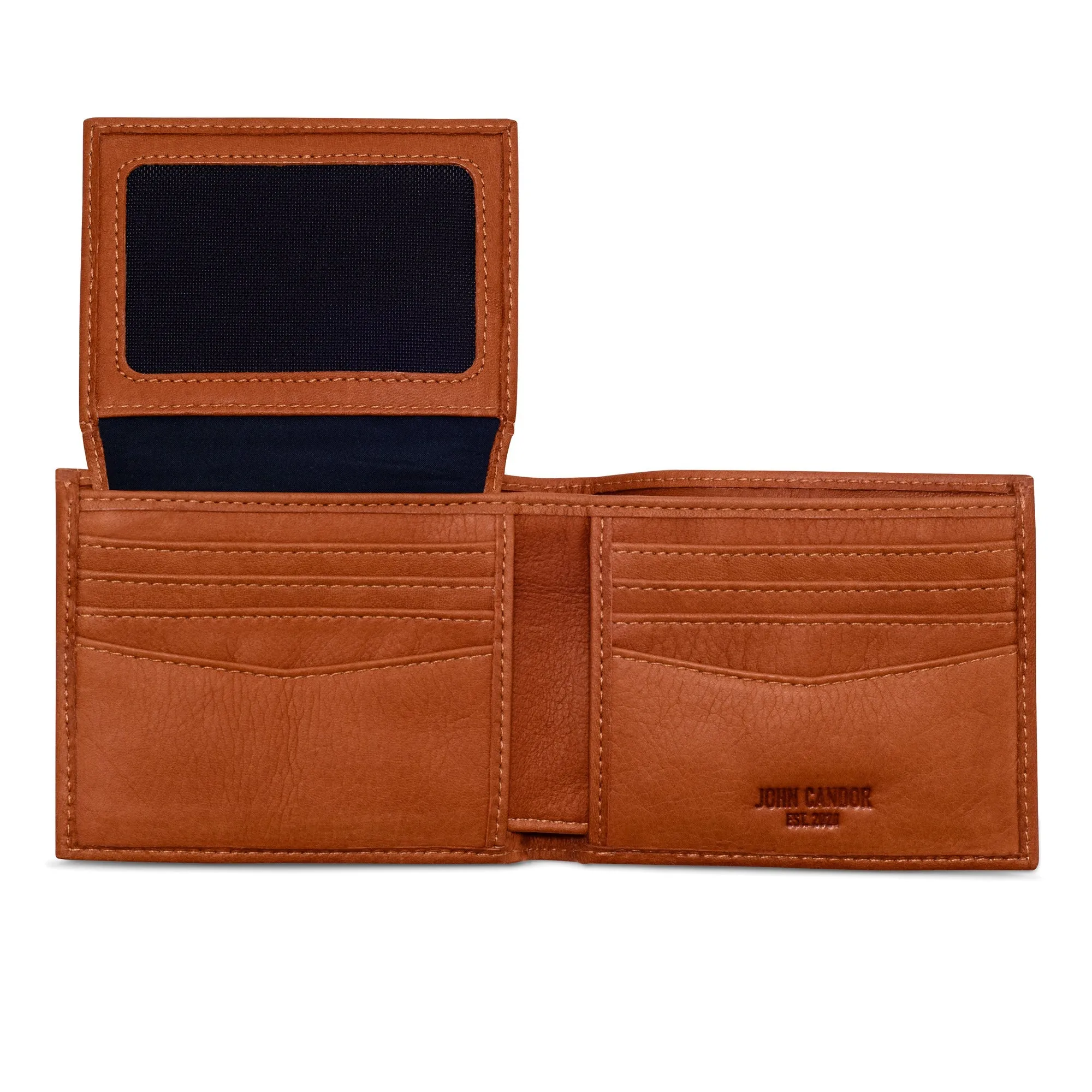 Carry-It-All Bifold Men's Leather Wallet (American Flag optional) - Image 43