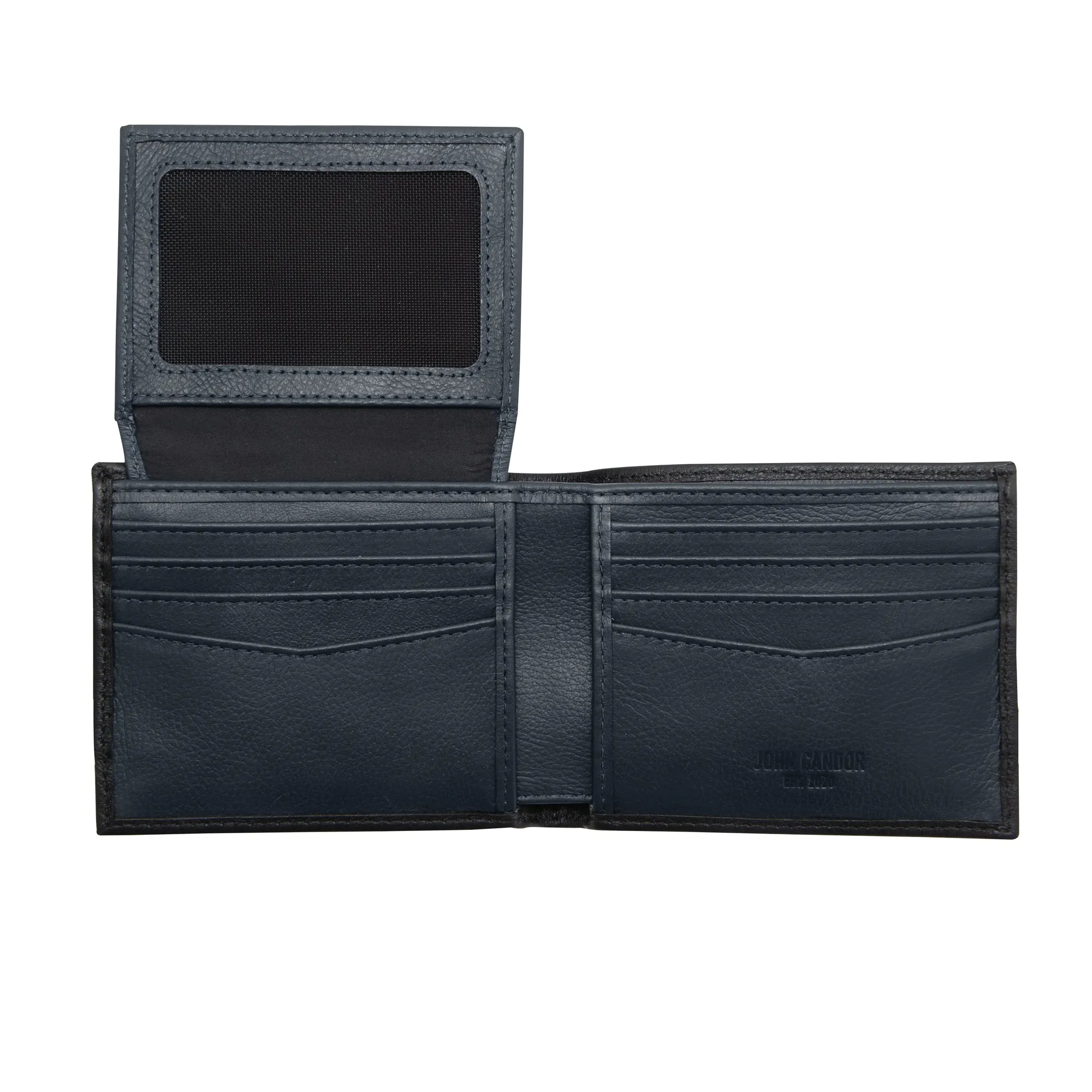 Carry-It-All Bifold Men's Leather Wallet (American Flag optional) - Image 65