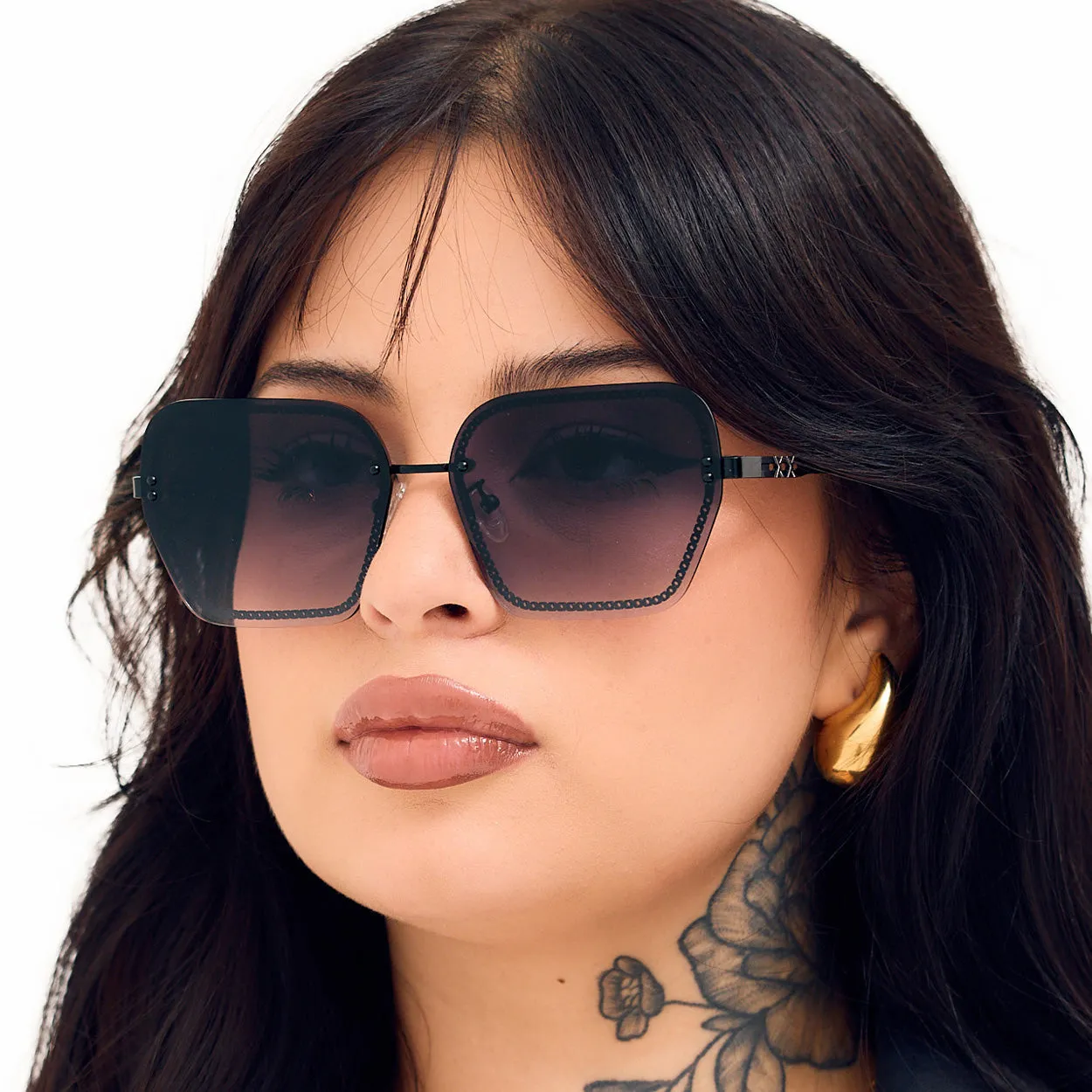 Chain Reaction Sunglasses - Faded Black - Image 6