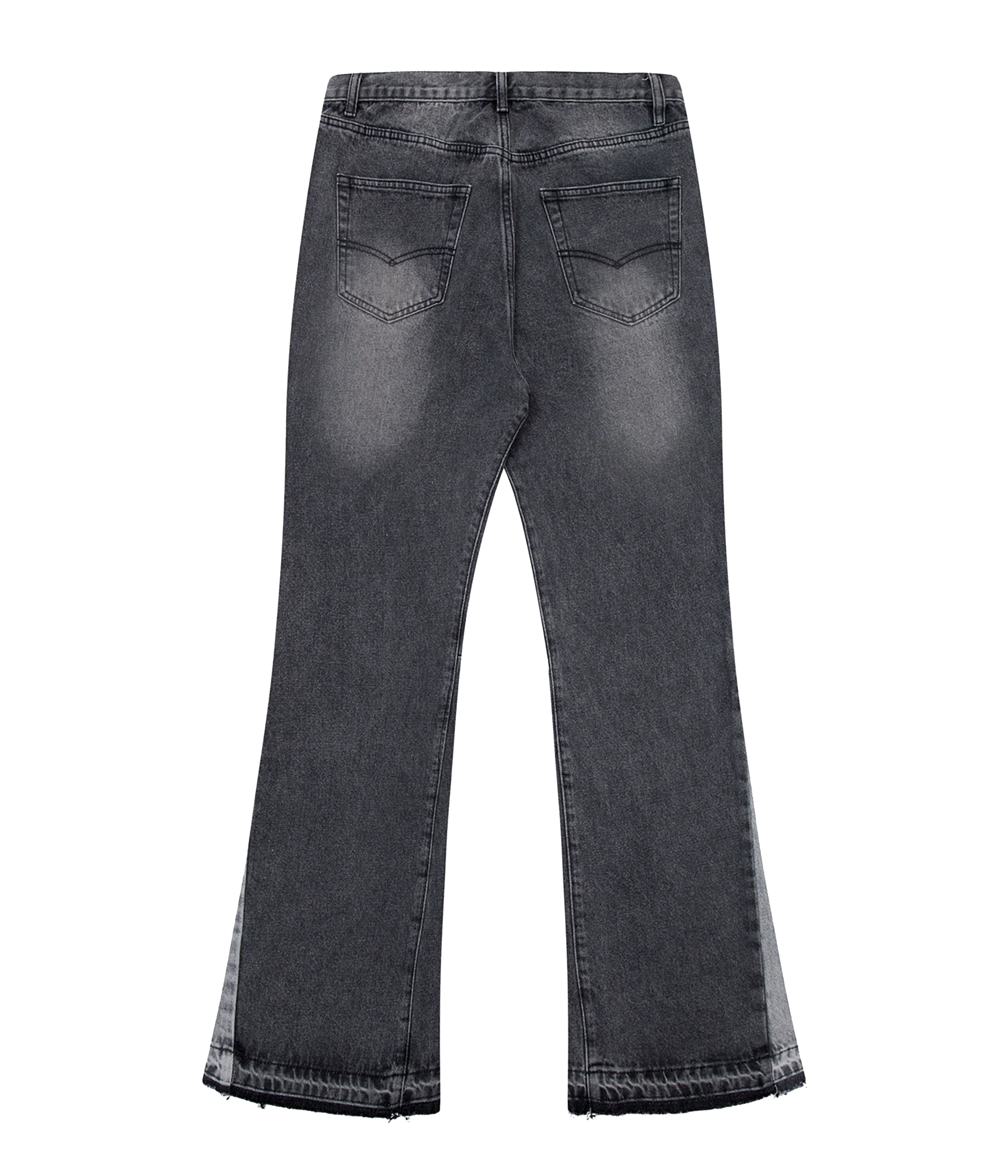 CHARCOAL SPLIT FLARE DENIM - Image 2