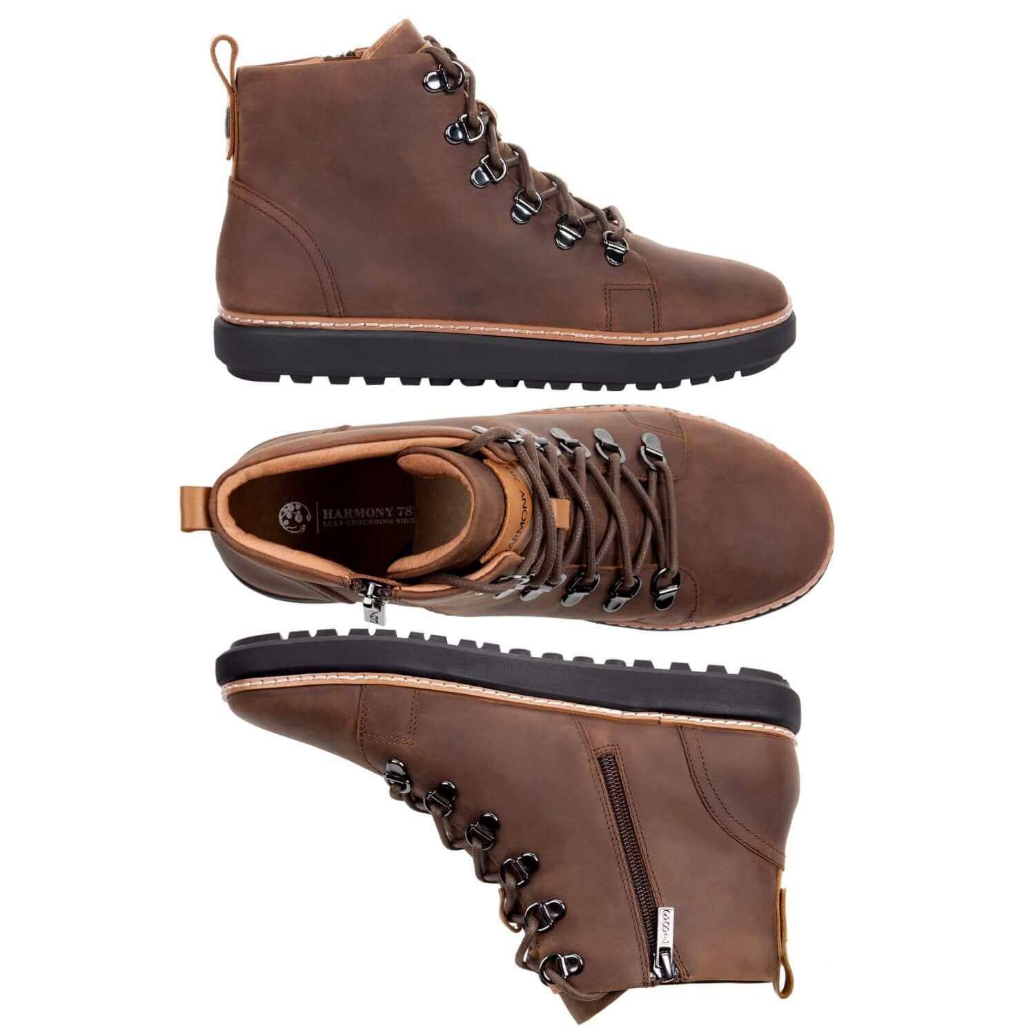 Charlie High-Top Grounding Shoes • Brown Leather - Image 3