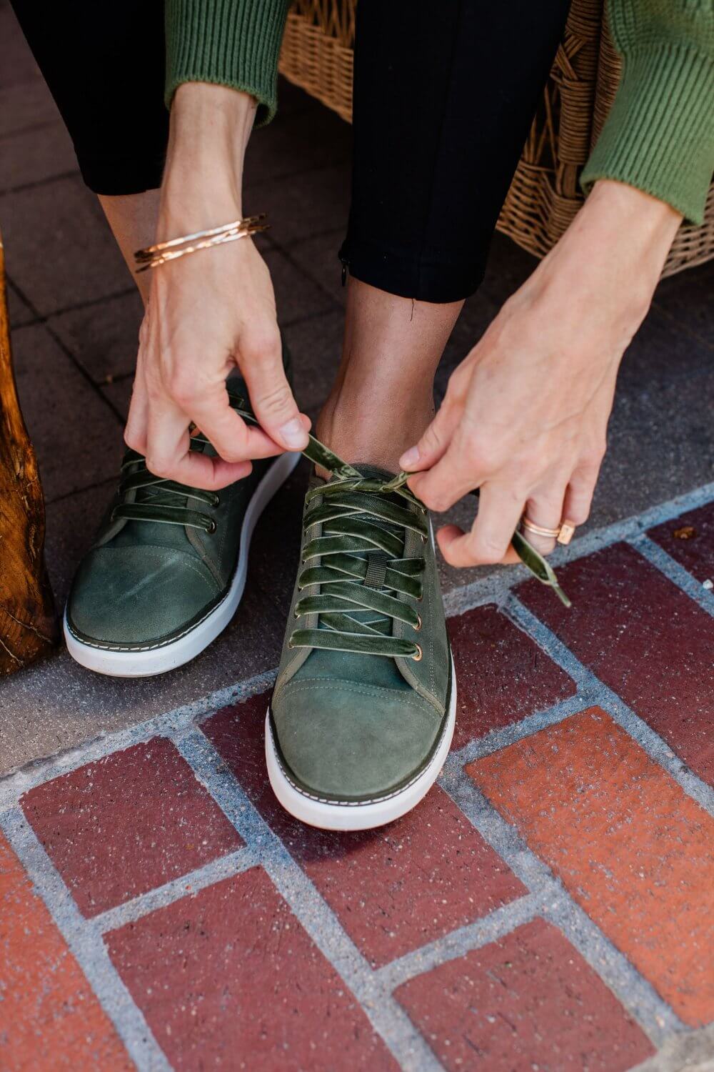 Charlotte Walker Grounding Shoes • Olive Suede - Image 2