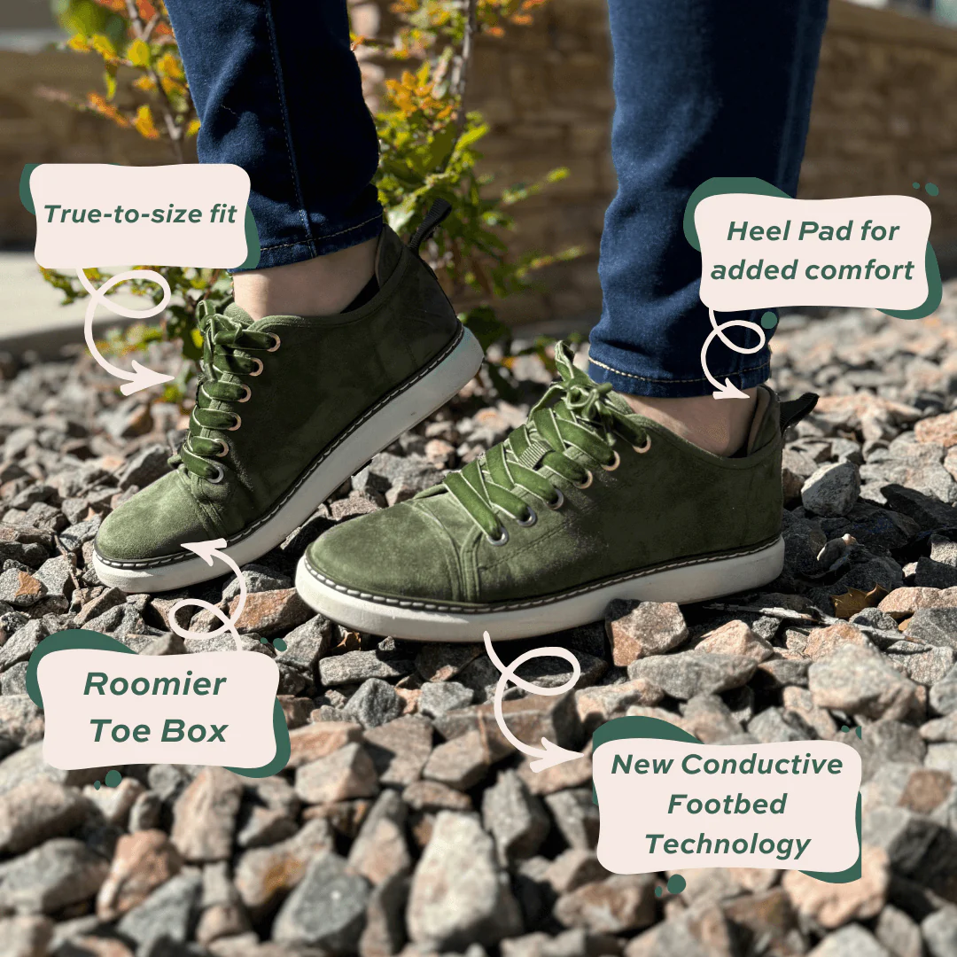Charlotte Walker Grounding Shoes • Olive Suede - Image 6