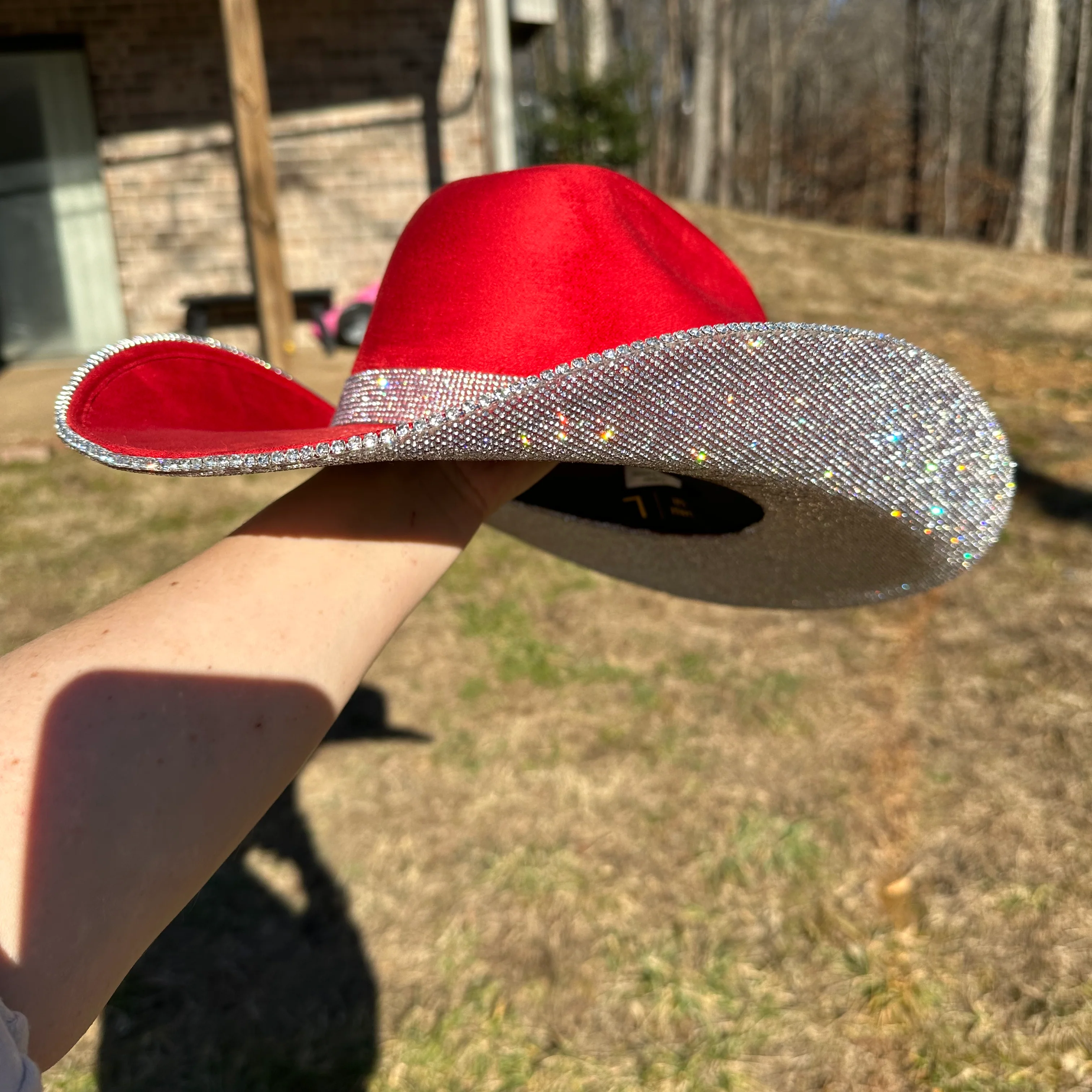 Cherry Red Suede Hat