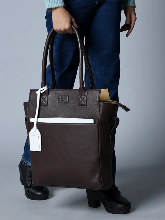 Chestnut Charm Brown Leather Tote - Image 6