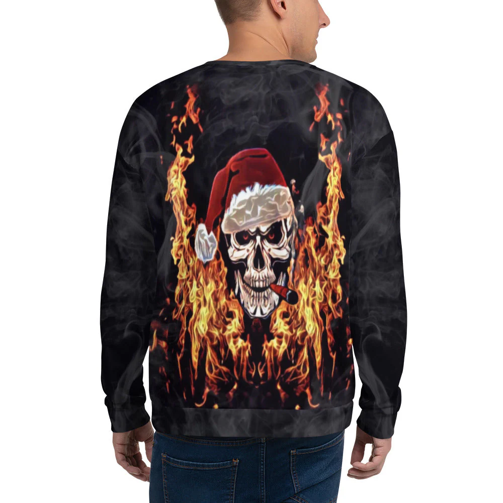 Christmas Skull All Over Print Sweatshirt - Image 2