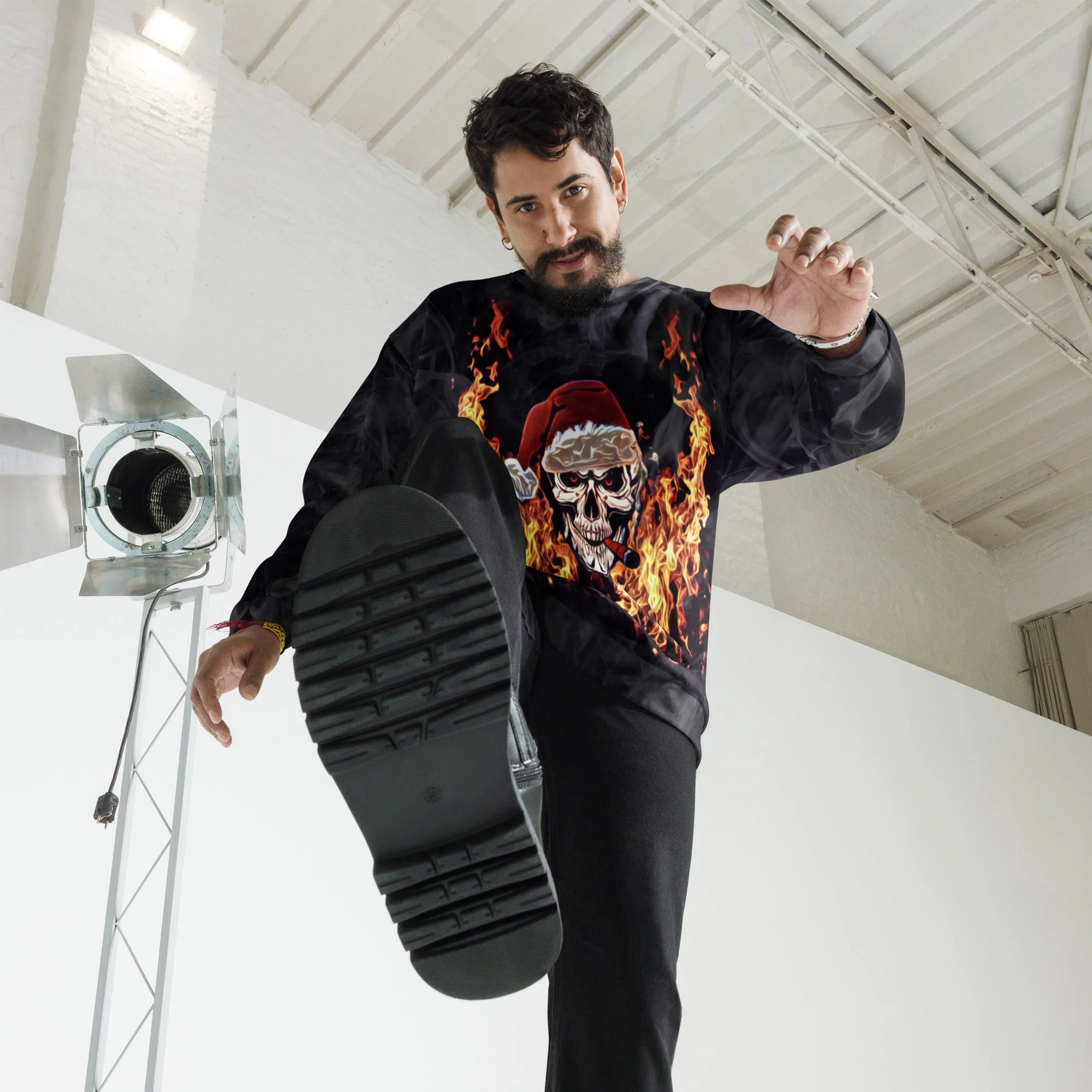 Christmas Skull All Over Print Sweatshirt - Image 3