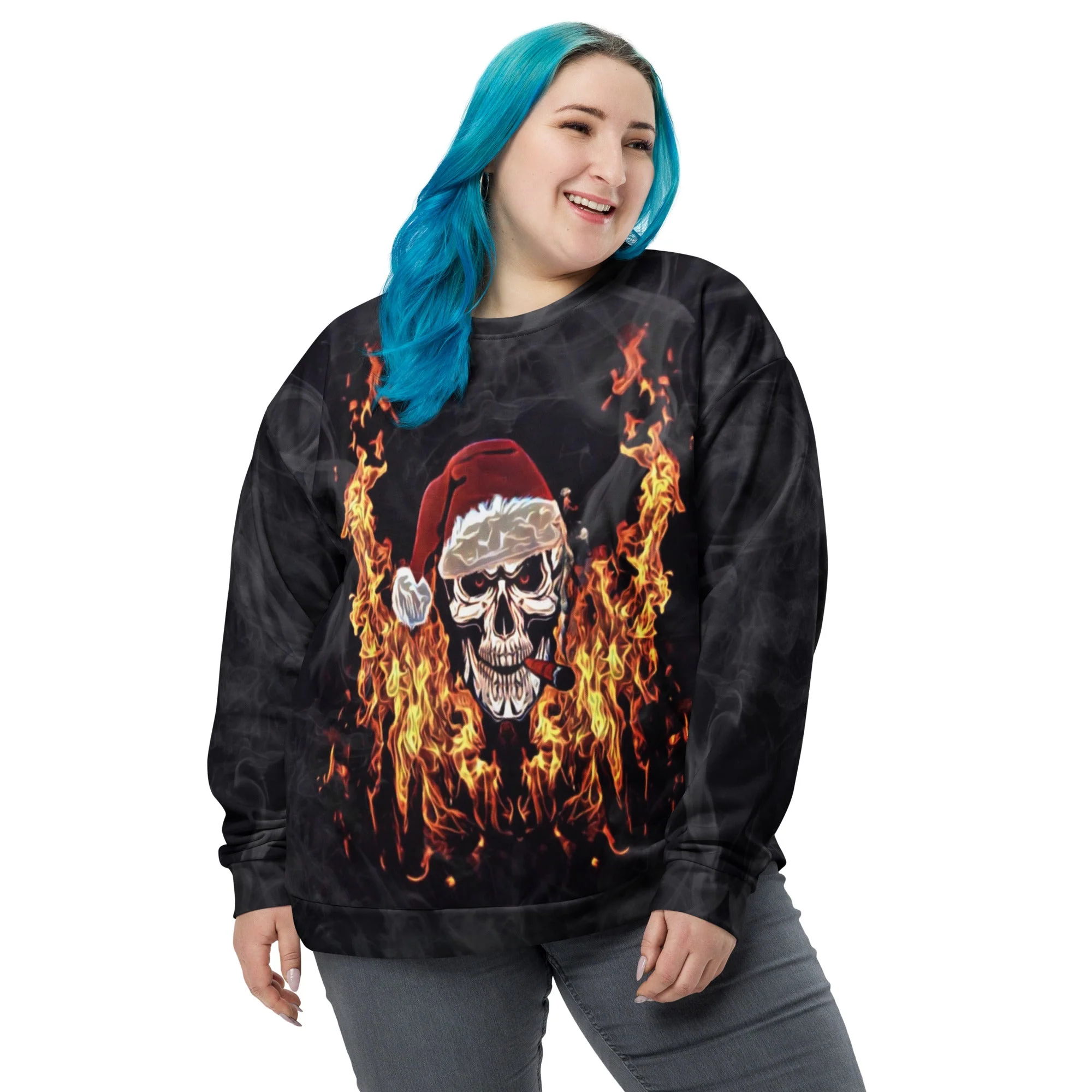 Christmas Skull All Over Print Sweatshirt - Image 5