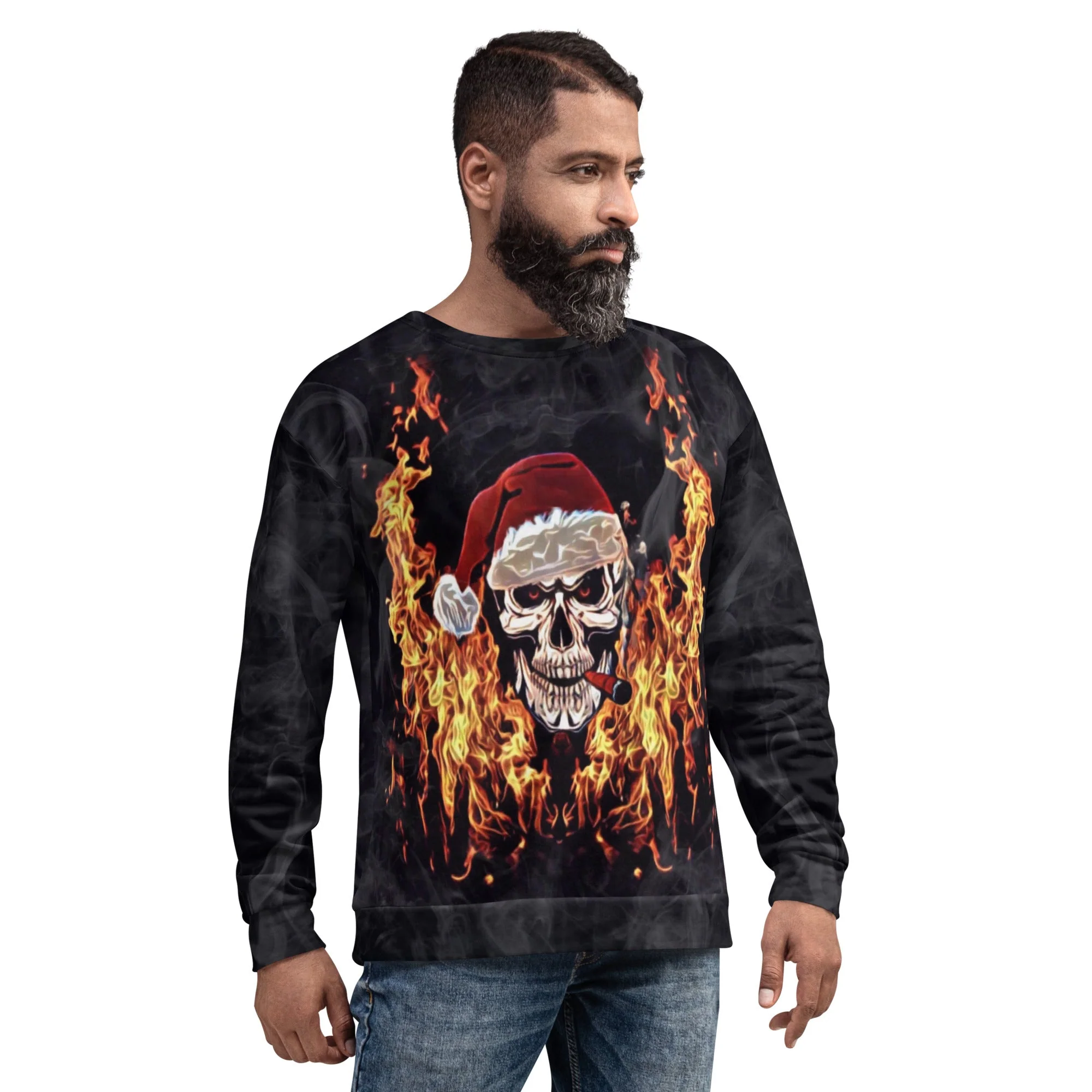 Christmas Skull All Over Print Sweatshirt - Image 7