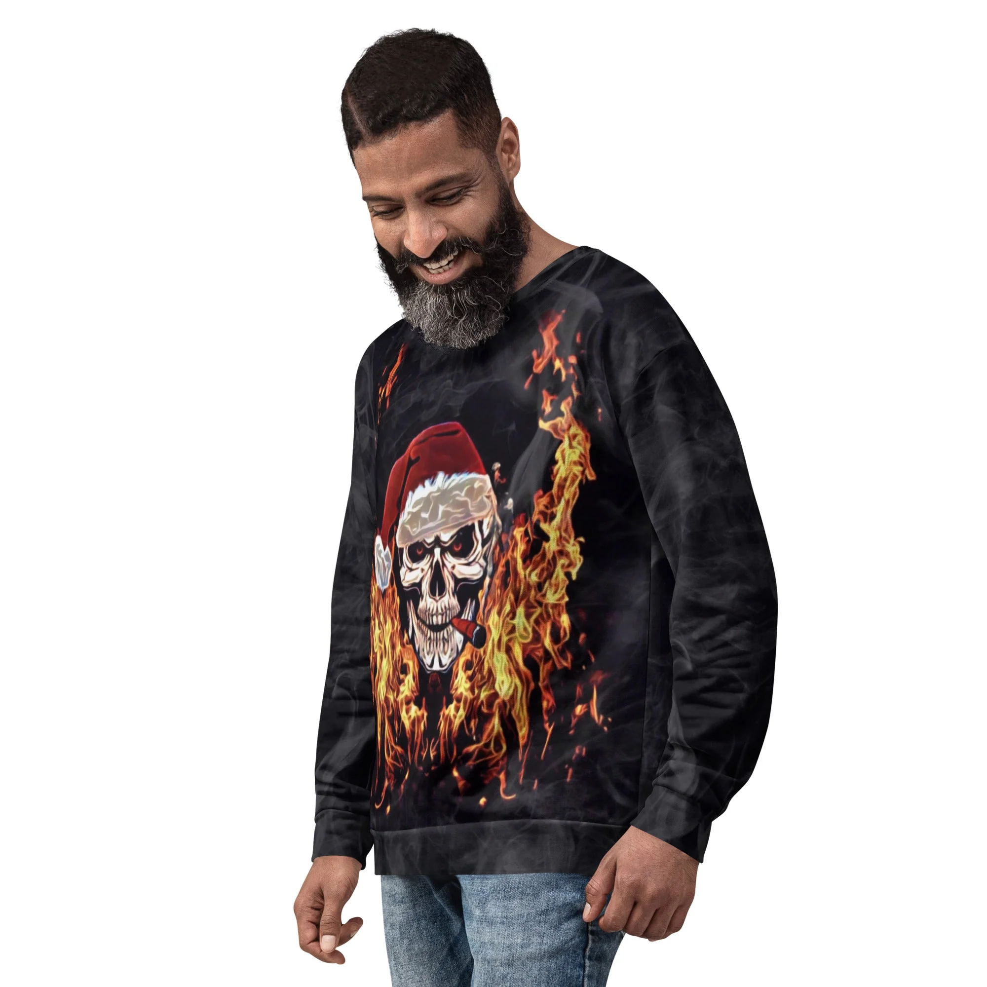 Christmas Skull All Over Print Sweatshirt - Image 8