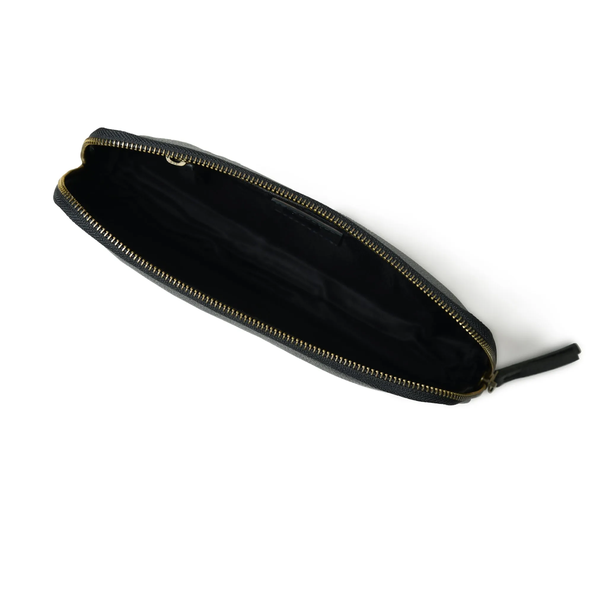 Classic Black Leather Clutch - Image 6