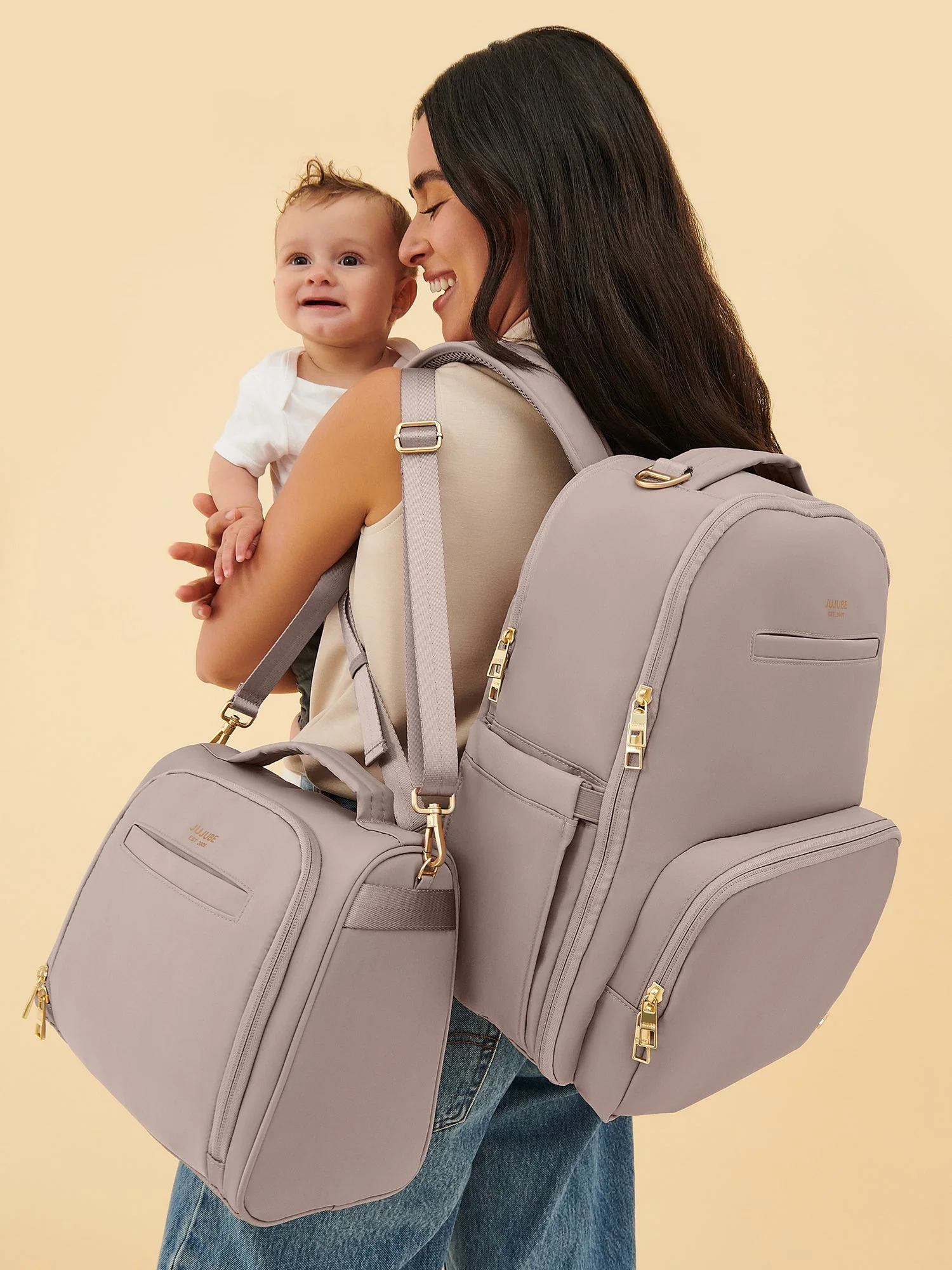Classic Diaper Backpack - Taupe - Image 2