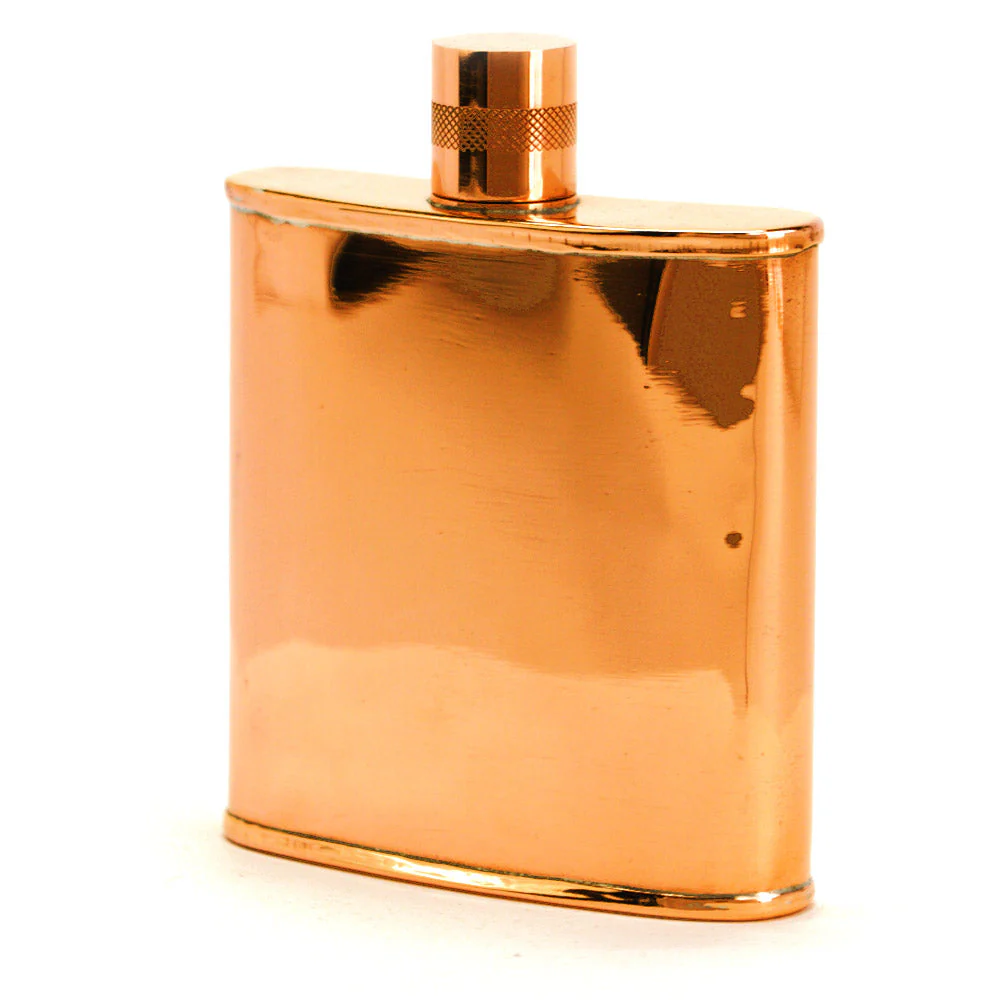 Classic Kidney 22-Gauge Solid Copper 9oz Flask - Image 10