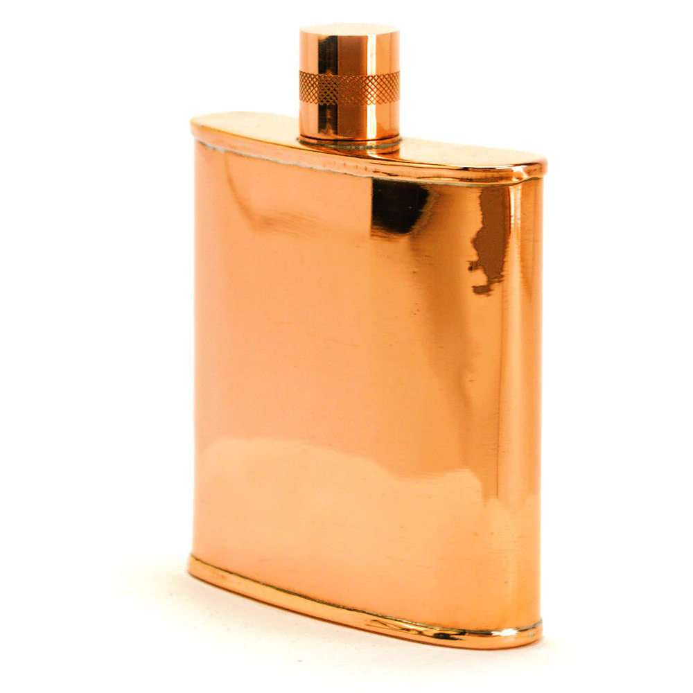 Classic Kidney 22-Gauge Solid Copper 9oz Flask - Image 13