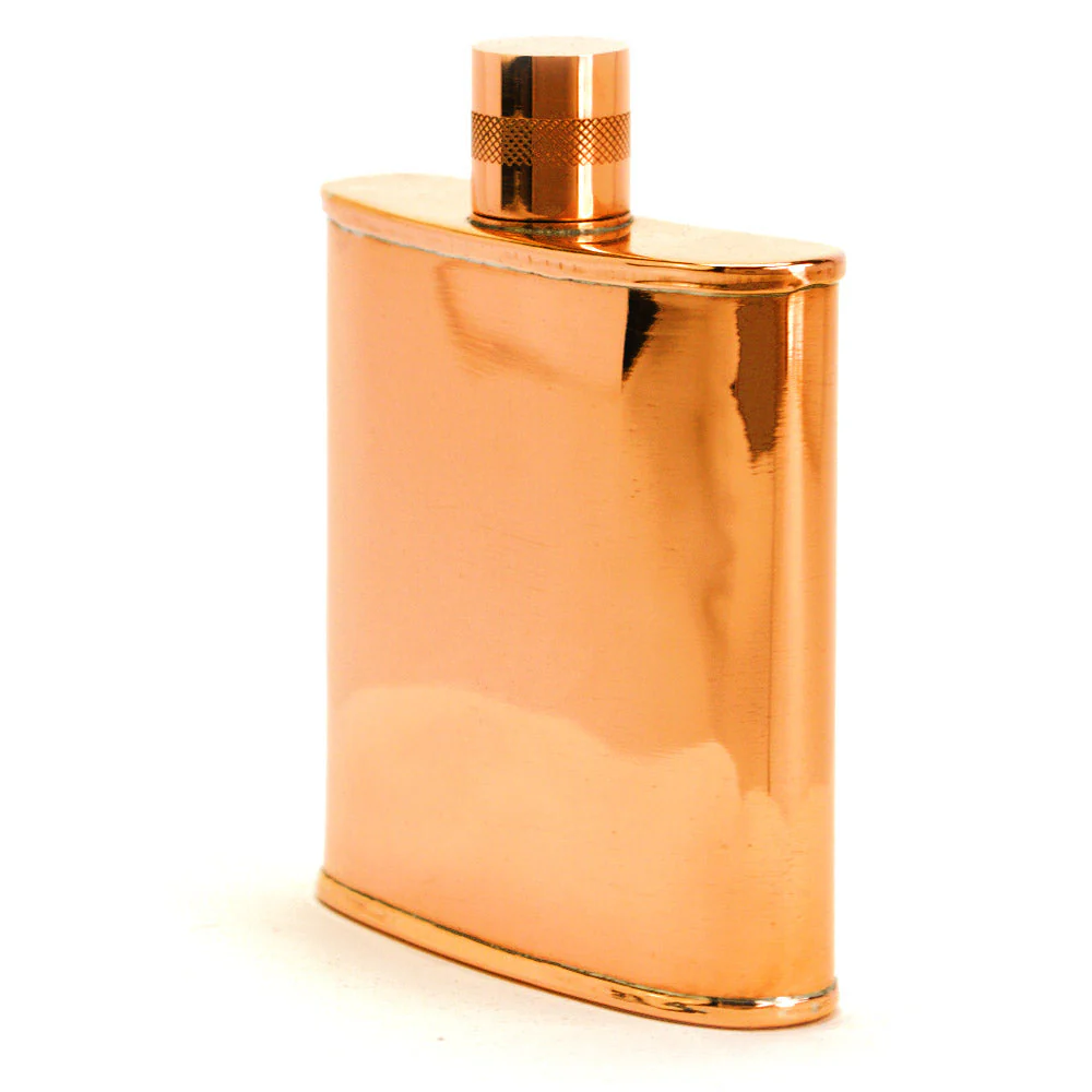 Classic Kidney 22-Gauge Solid Copper 9oz Flask - Image 14