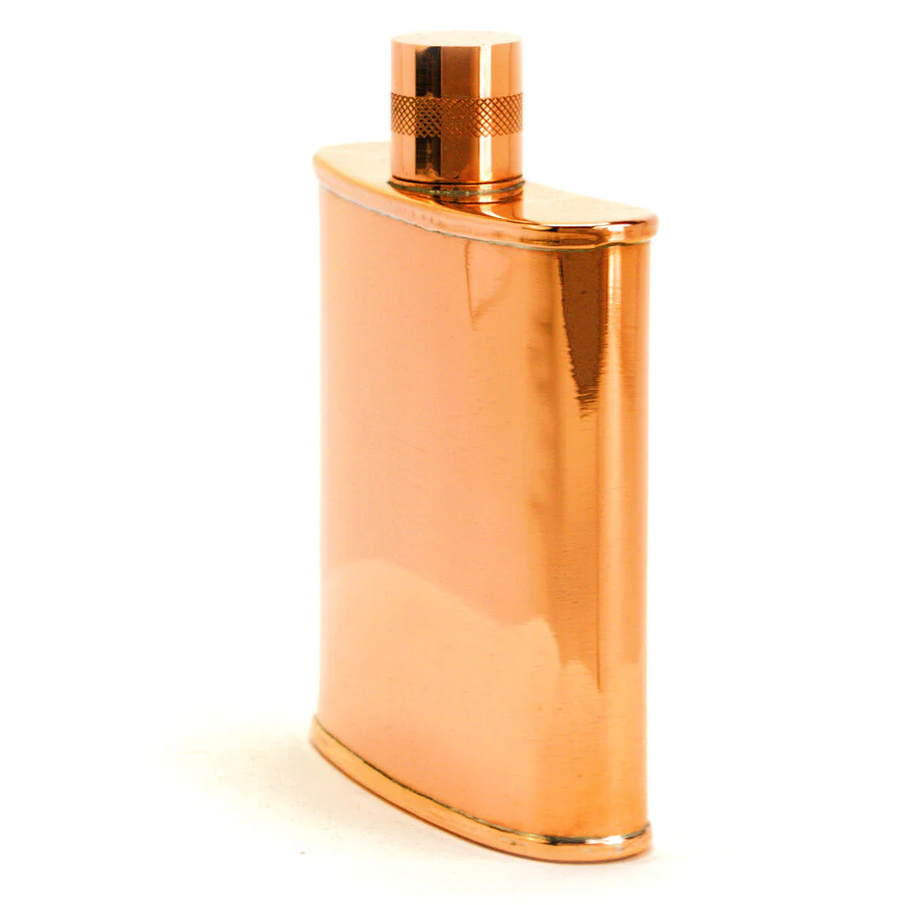 Classic Kidney 22-Gauge Solid Copper 9oz Flask - Image 17