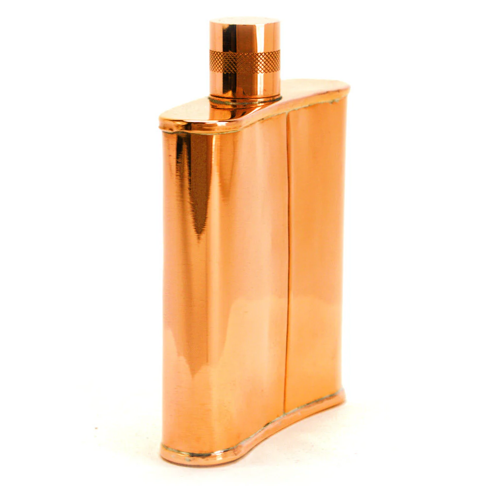 Classic Kidney 22-Gauge Solid Copper 9oz Flask - Image 27