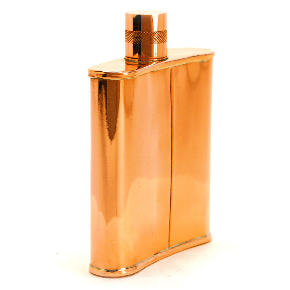 Classic Kidney 22-Gauge Solid Copper 9oz Flask - Image 28