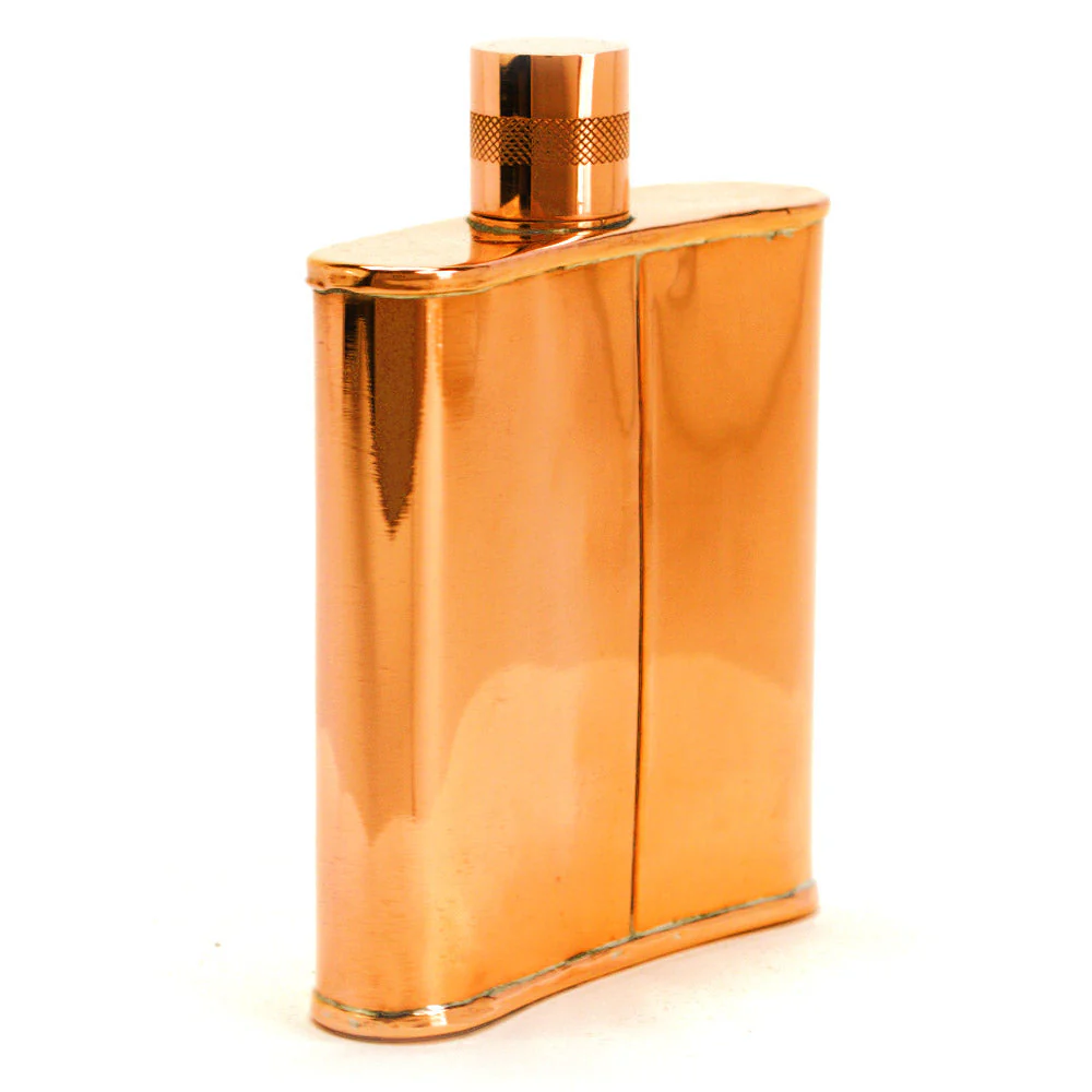 Classic Kidney 22-Gauge Solid Copper 9oz Flask - Image 29