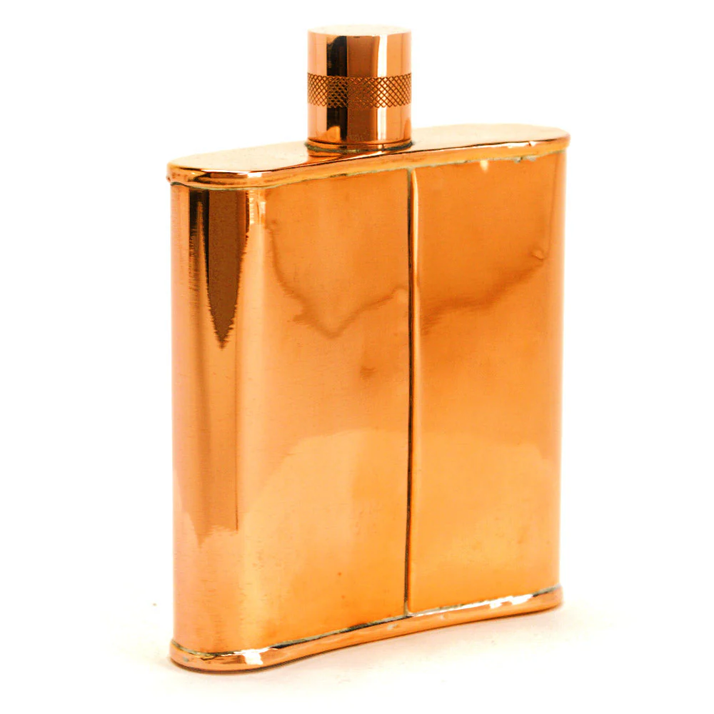 Classic Kidney 22-Gauge Solid Copper 9oz Flask - Image 32