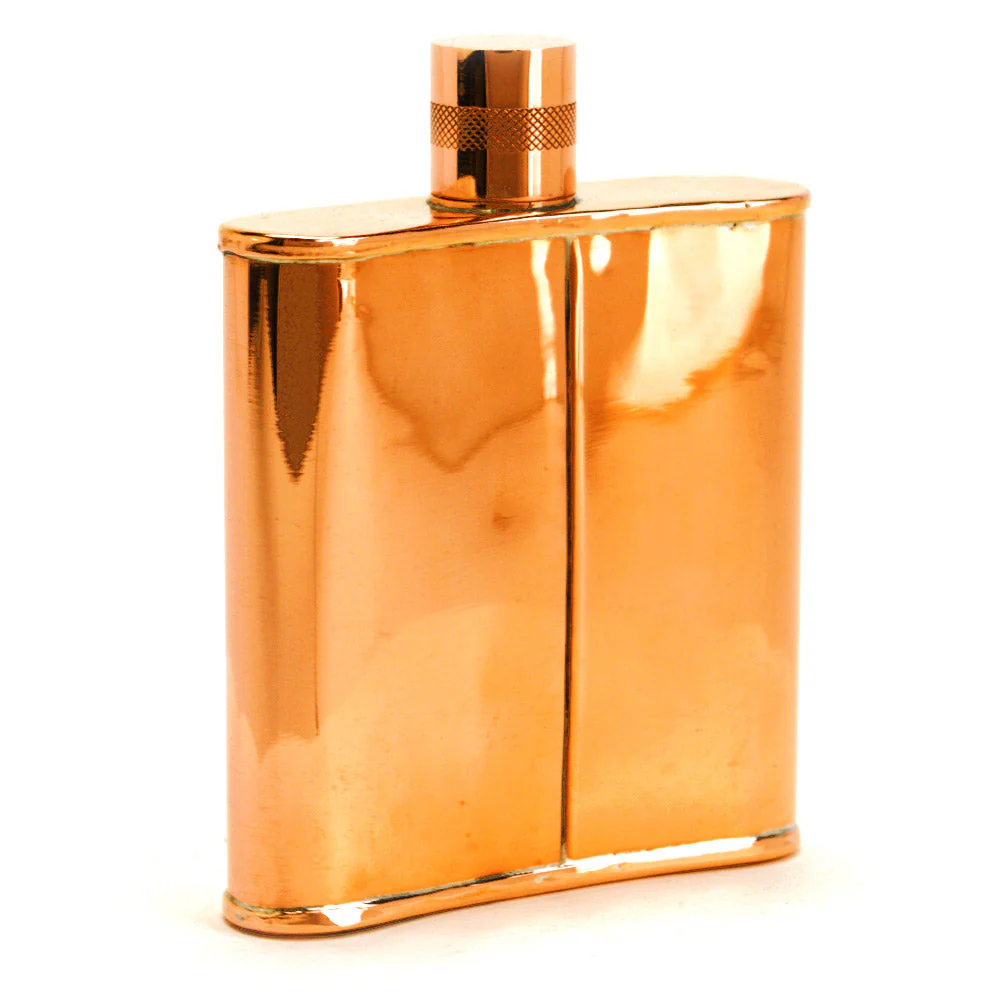 Classic Kidney 22-Gauge Solid Copper 9oz Flask - Image 33