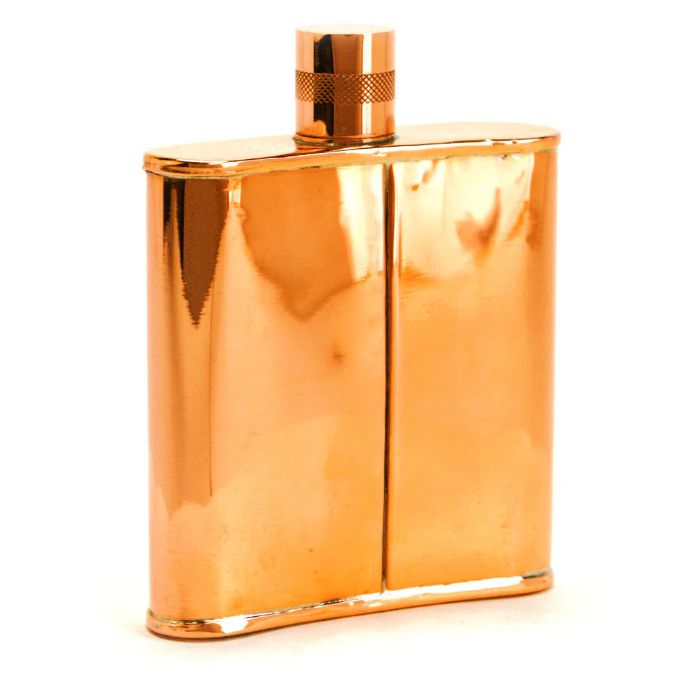 Classic Kidney 22-Gauge Solid Copper 9oz Flask - Image 34