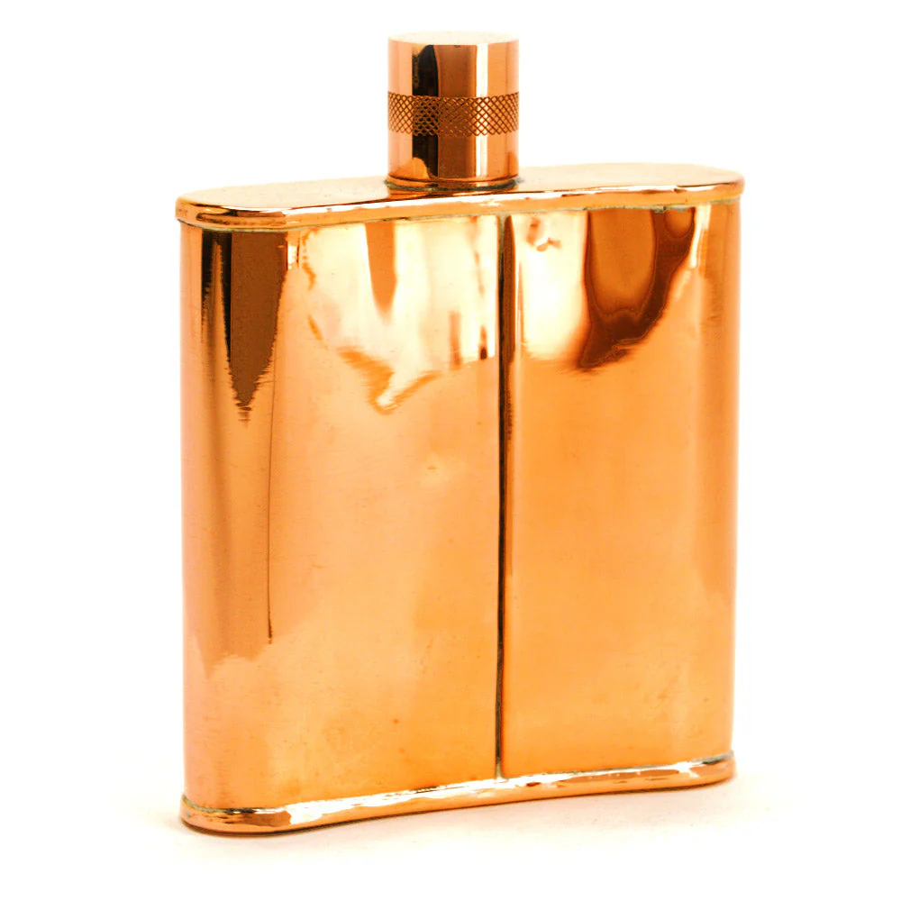 Classic Kidney 22-Gauge Solid Copper 9oz Flask - Image 35