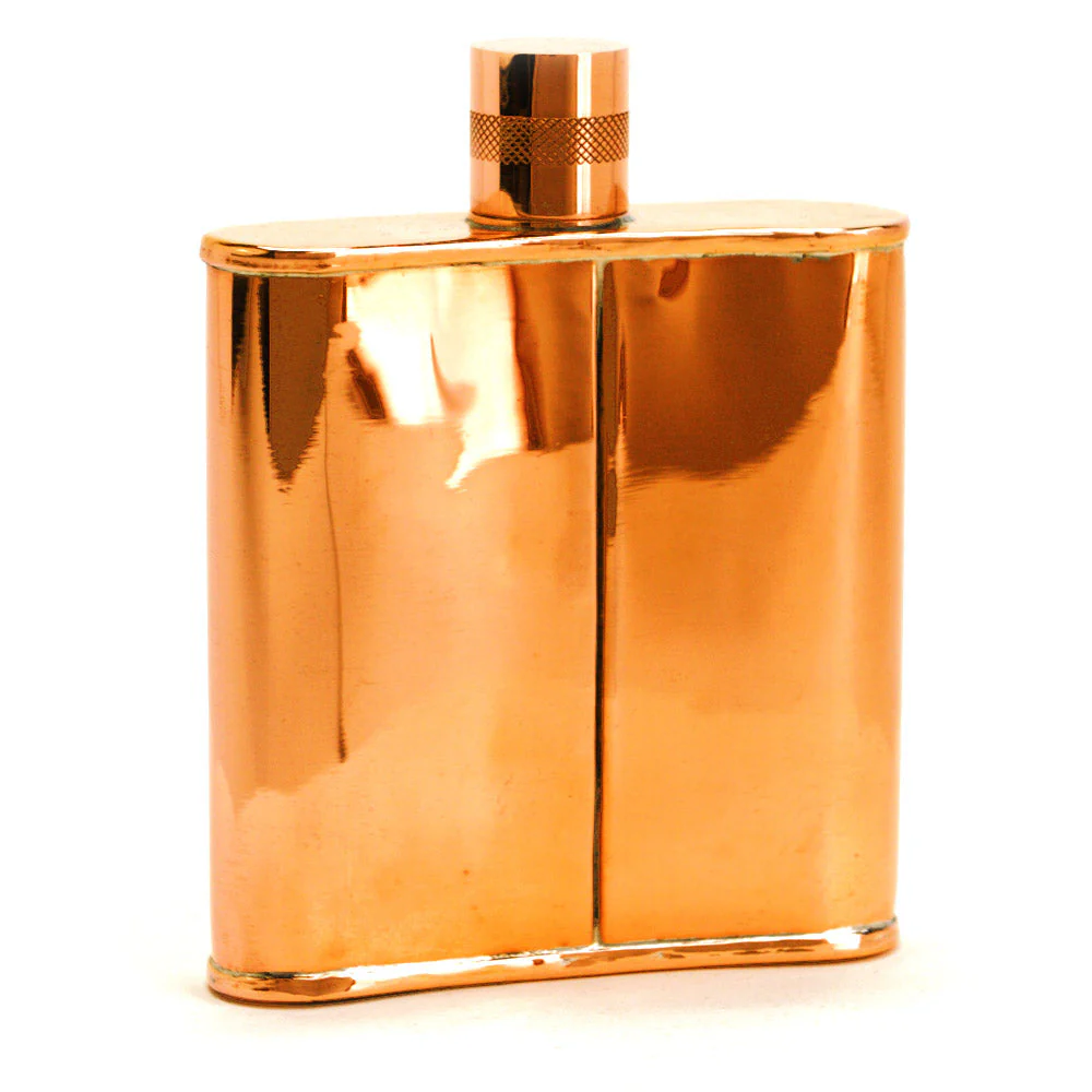 Classic Kidney 22-Gauge Solid Copper 9oz Flask - Image 36