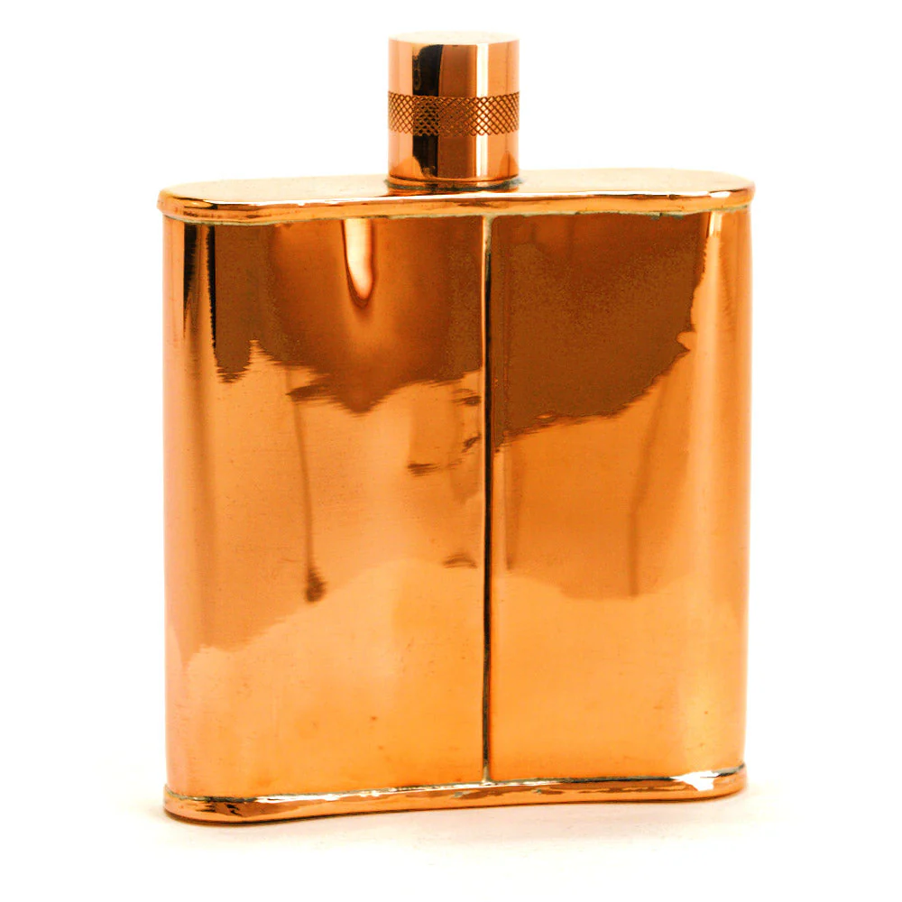 Classic Kidney 22-Gauge Solid Copper 9oz Flask - Image 37