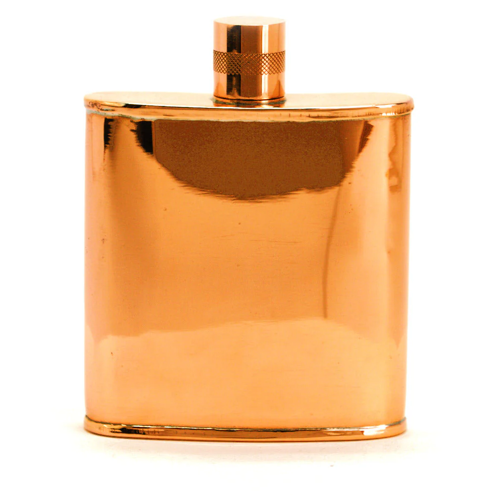 Classic Kidney 22-Gauge Solid Copper 9oz Flask - Image 4
