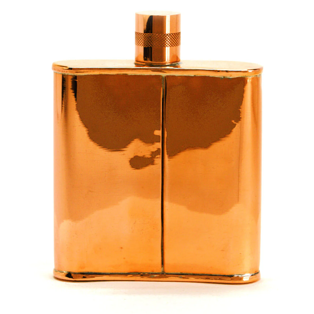 Classic Kidney 22-Gauge Solid Copper 9oz Flask - Image 40