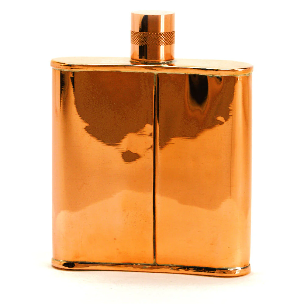Classic Kidney 22-Gauge Solid Copper 9oz Flask - Image 41