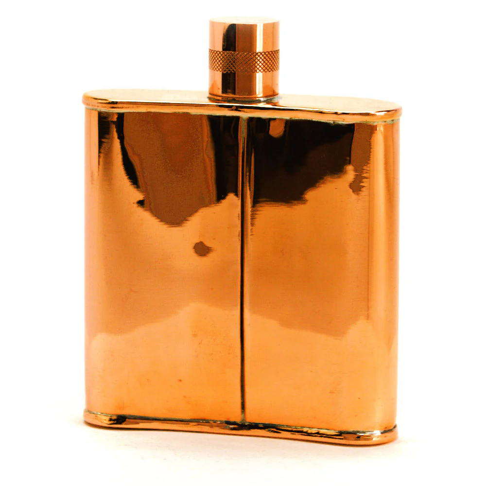Classic Kidney 22-Gauge Solid Copper 9oz Flask - Image 42