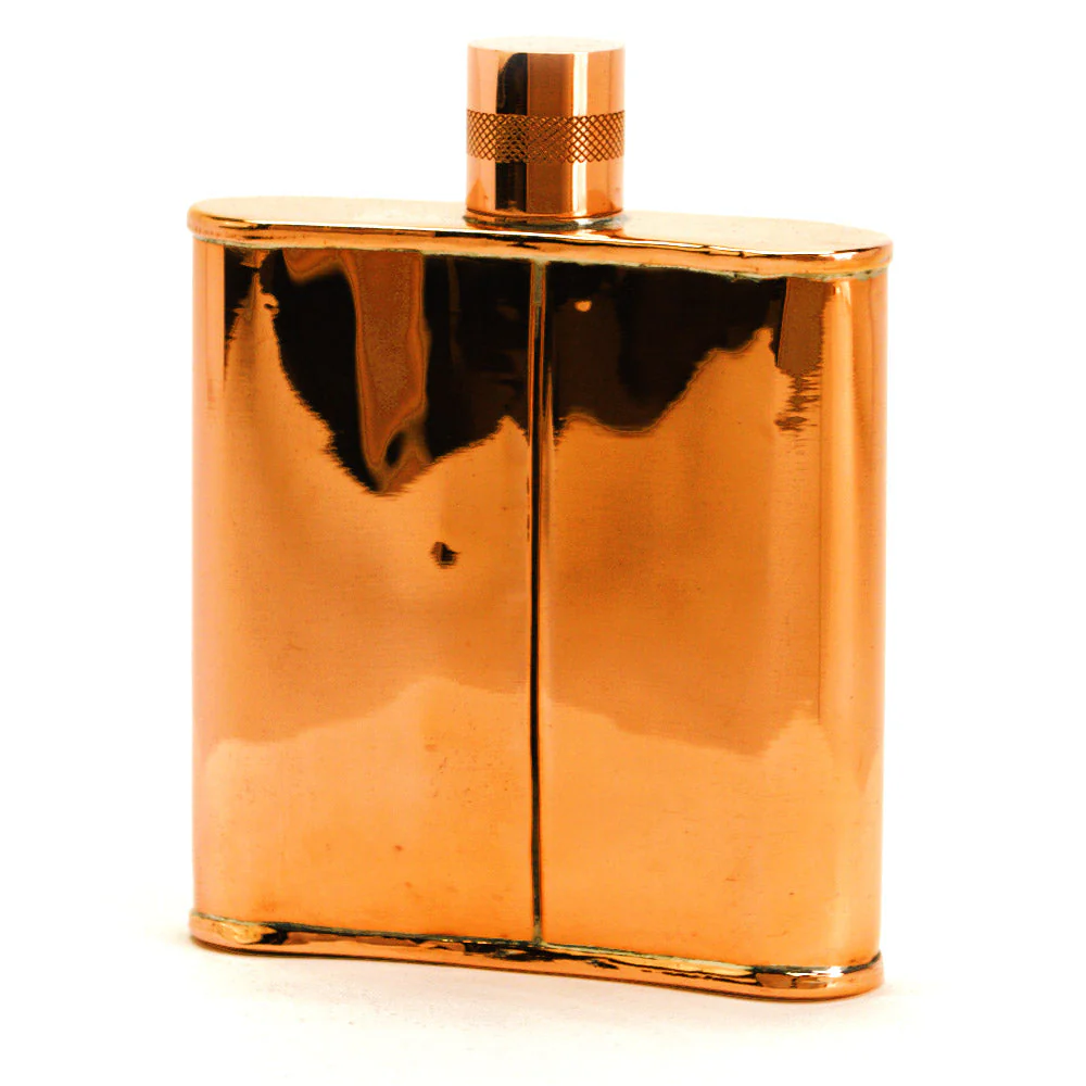 Classic Kidney 22-Gauge Solid Copper 9oz Flask - Image 43