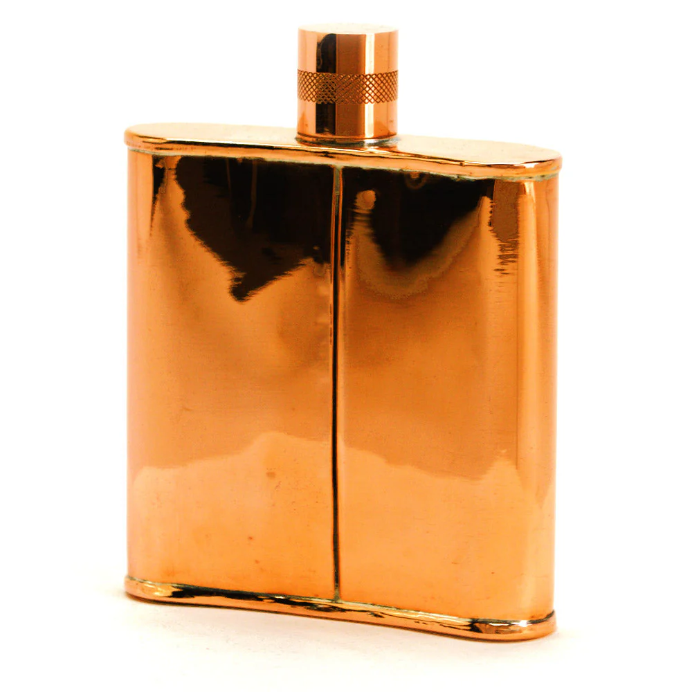 Classic Kidney 22-Gauge Solid Copper 9oz Flask - Image 44