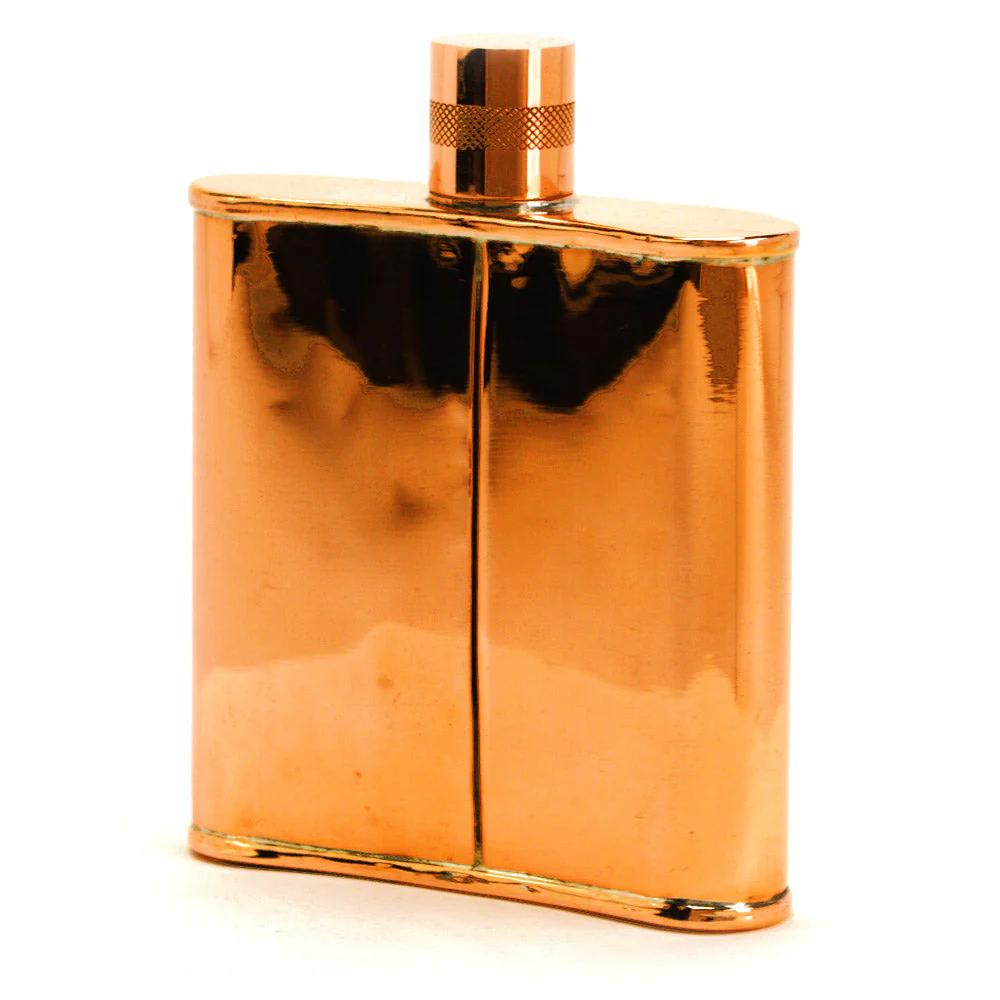 Classic Kidney 22-Gauge Solid Copper 9oz Flask - Image 45