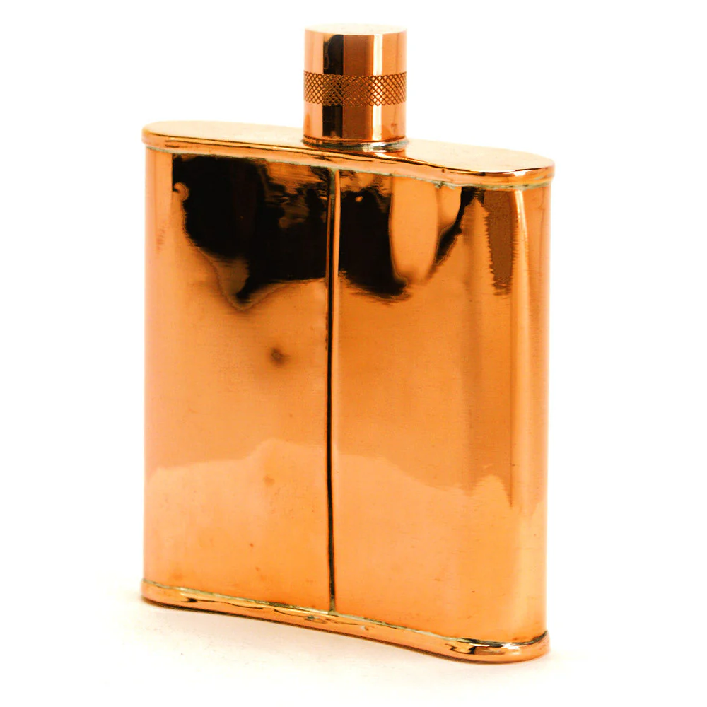Classic Kidney 22-Gauge Solid Copper 9oz Flask - Image 46