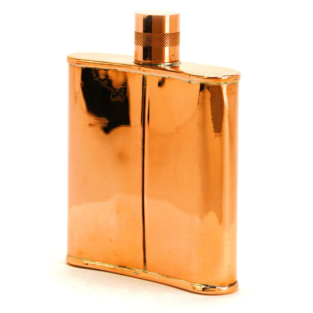 Classic Kidney 22-Gauge Solid Copper 9oz Flask - Image 47