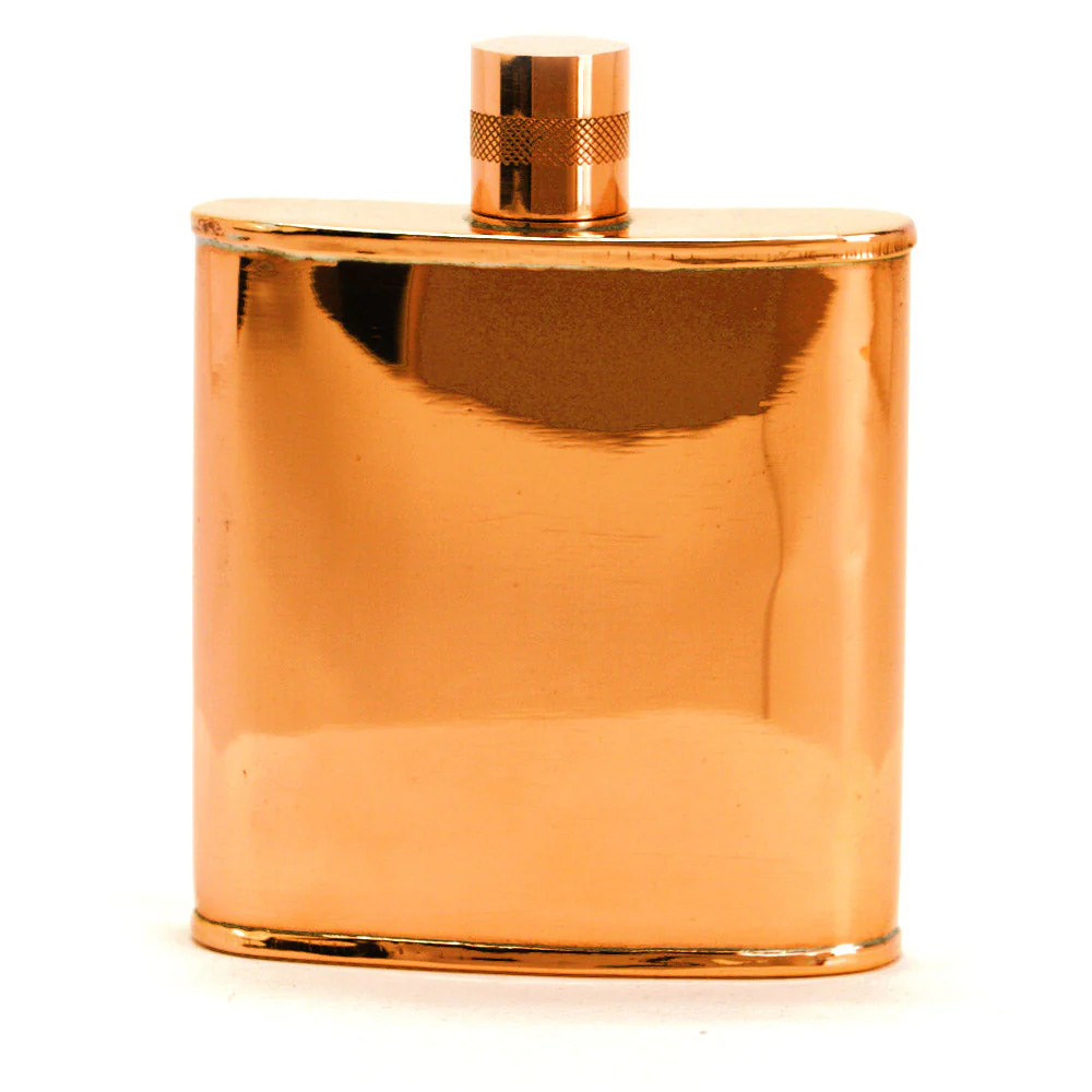 Classic Kidney 22-Gauge Solid Copper 9oz Flask - Image 5
