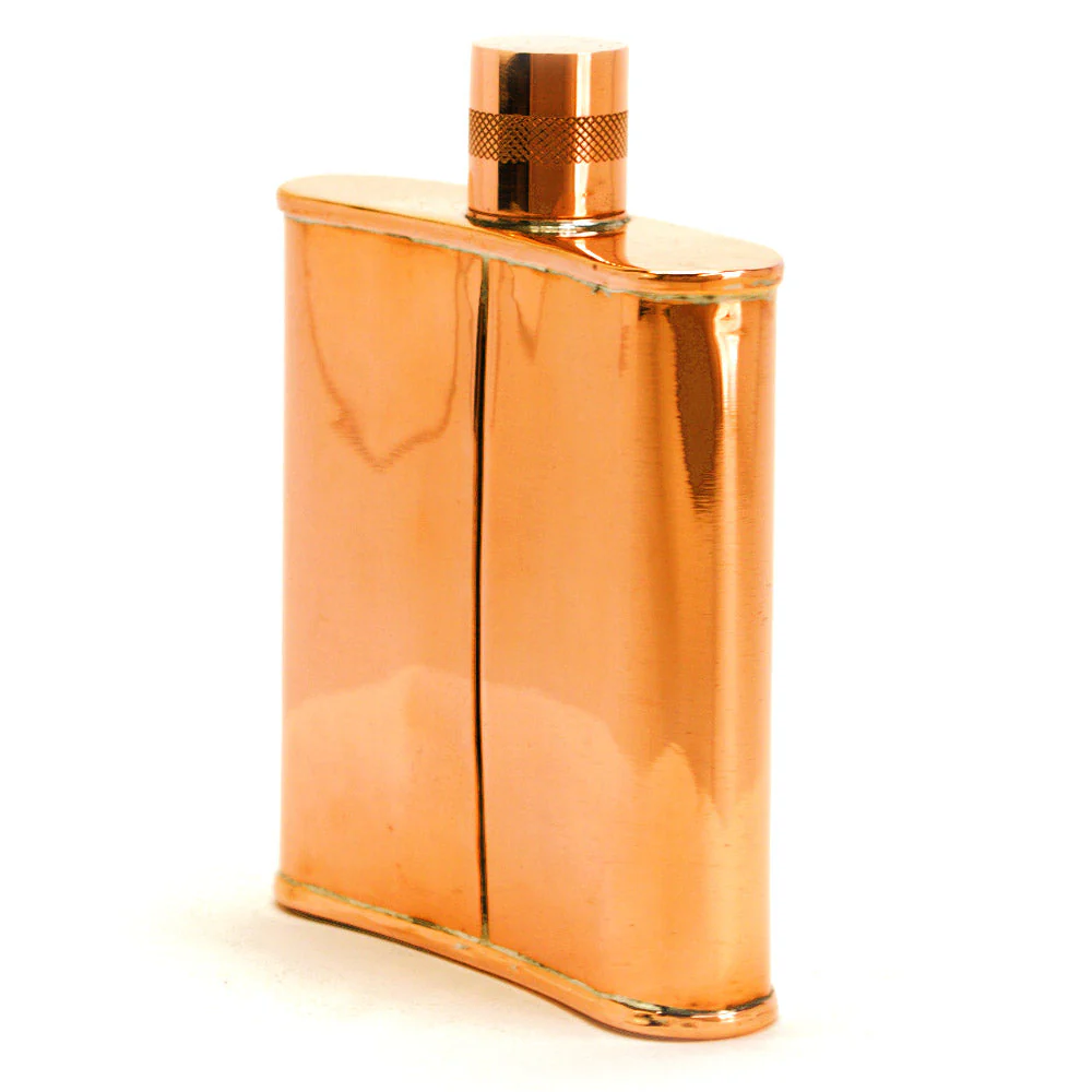 Classic Kidney 22-Gauge Solid Copper 9oz Flask - Image 50
