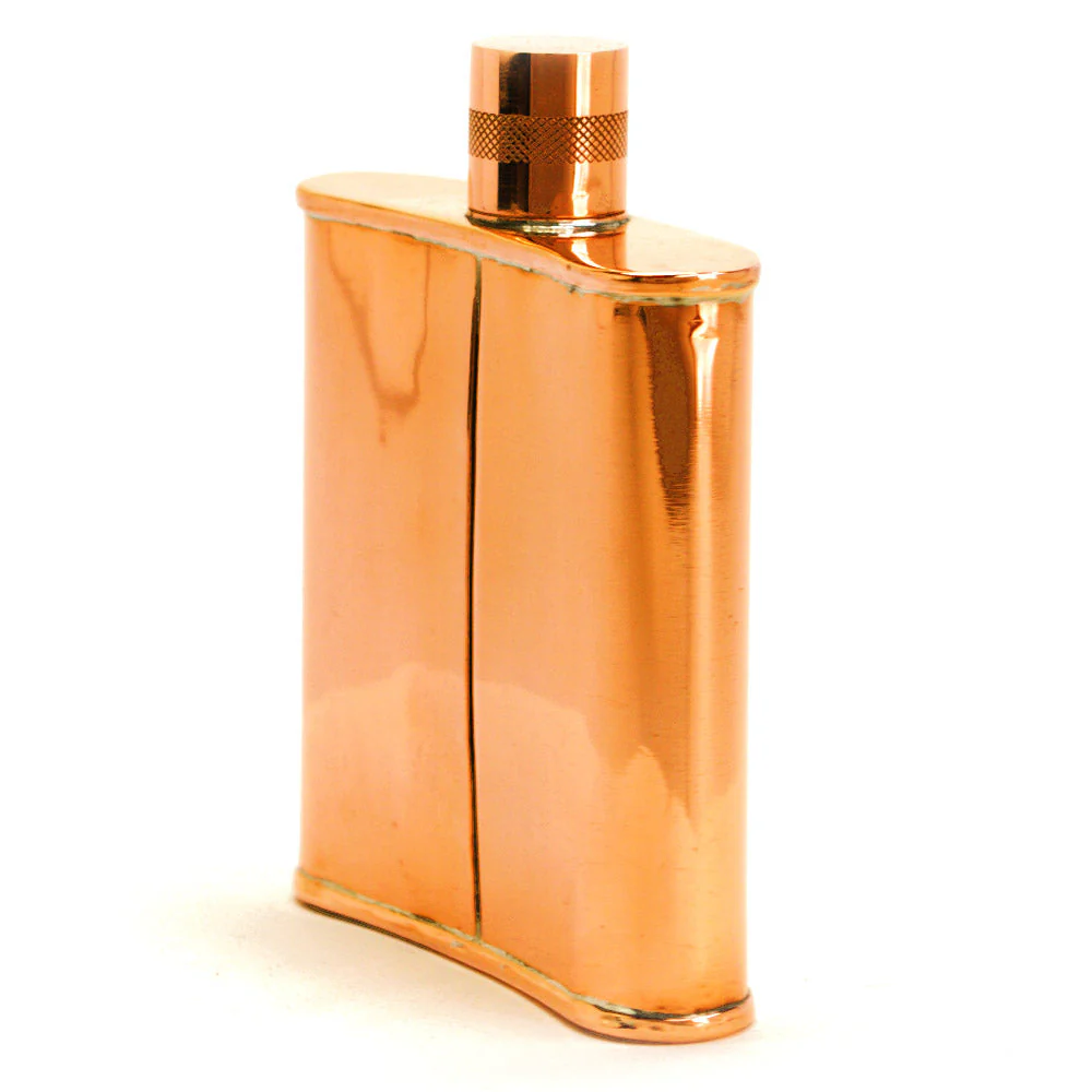 Classic Kidney 22-Gauge Solid Copper 9oz Flask - Image 51