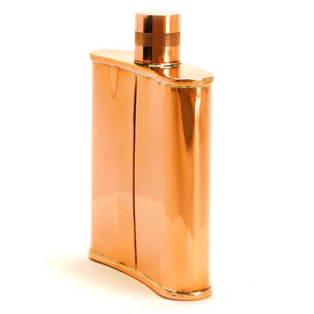 Classic Kidney 22-Gauge Solid Copper 9oz Flask - Image 52