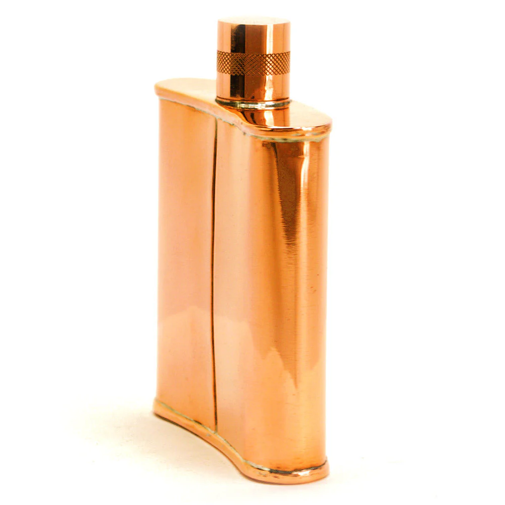 Classic Kidney 22-Gauge Solid Copper 9oz Flask - Image 53